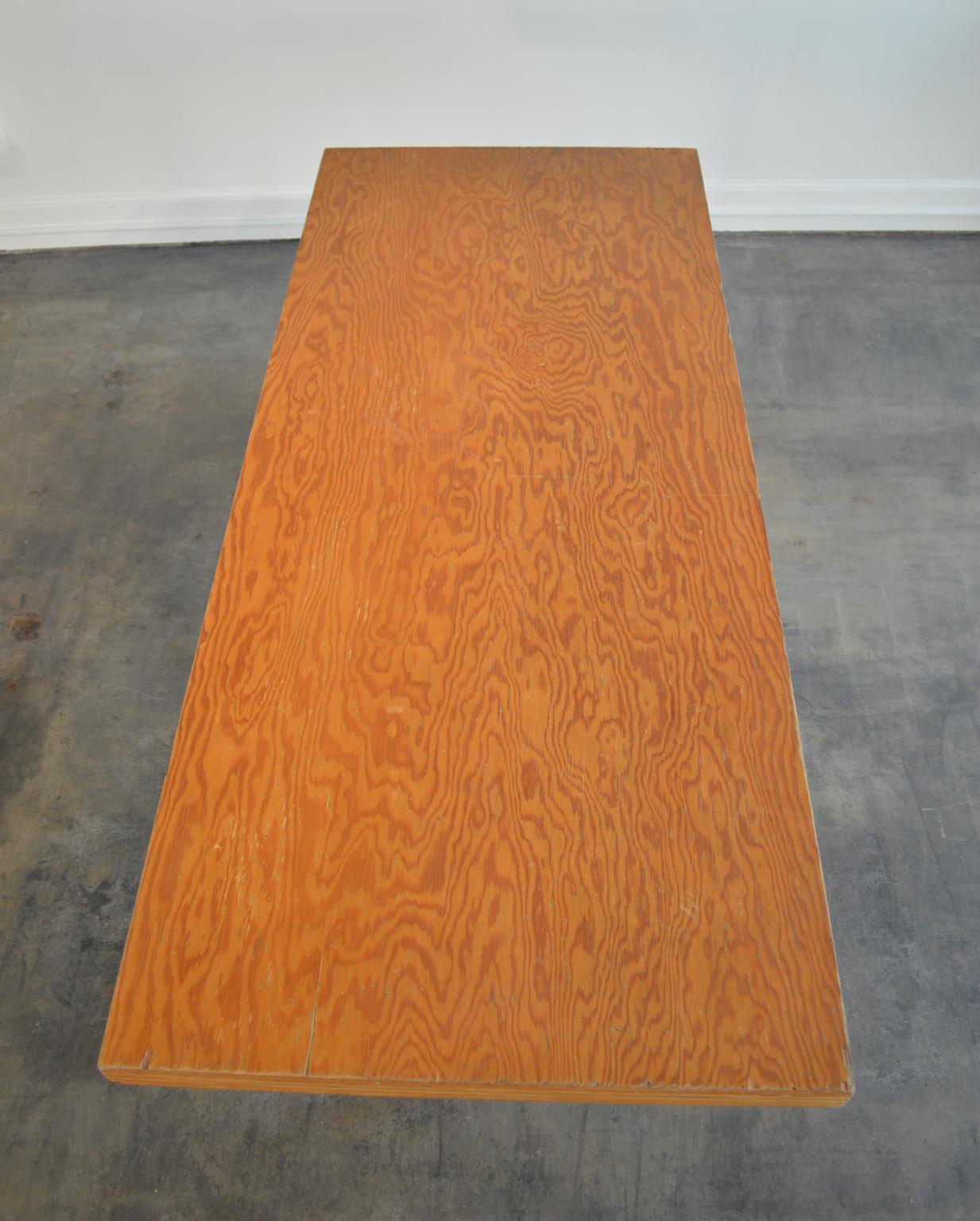 Steel Frank Gehry Custom Design Birch Plywood Dining Table for MIT For Sale