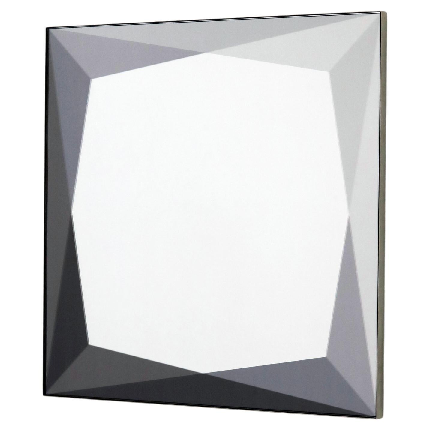 Laminated Low Iron Square Gem Mirrored Glass with Gray Gem Colorway