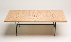 Laminated Plywood and Iron Low Table by Tapio Wirkkala