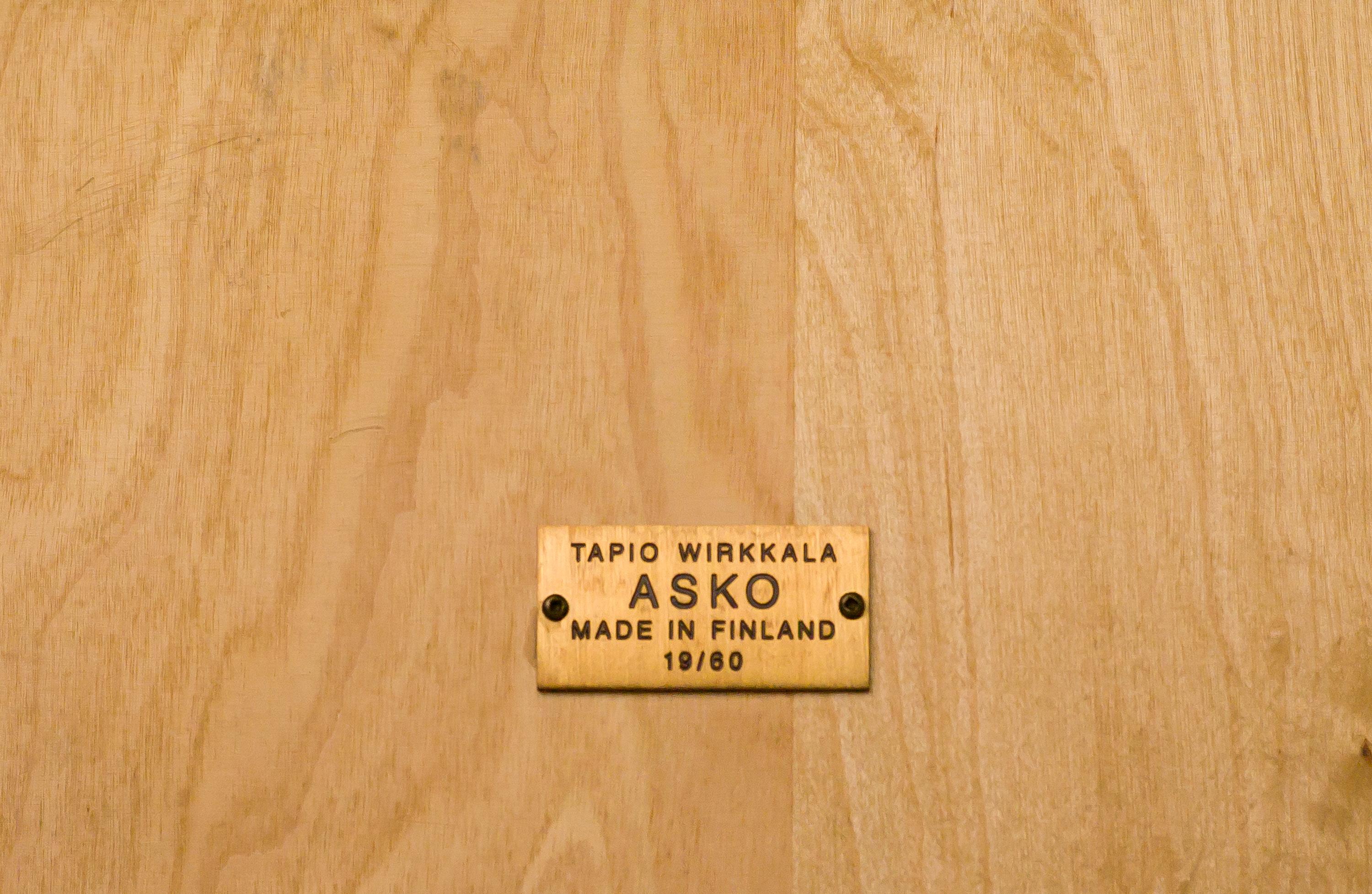 Enameled Laminated Plywood and Iron Low Table by Tapio Wirkkala