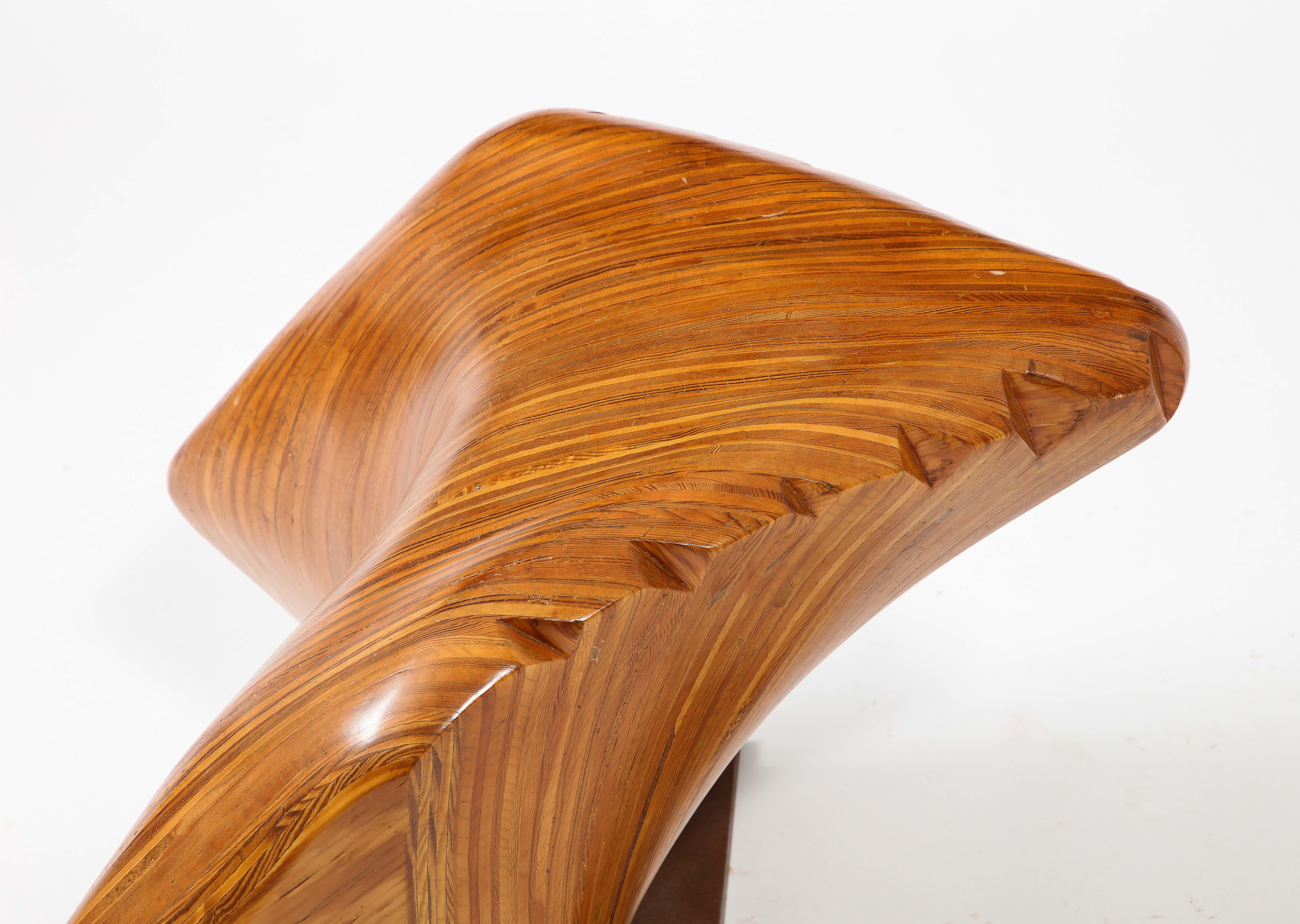 Sculptural Laminated Wood Object or Stool, USA 1960's In Good Condition For Sale In New York, NY
