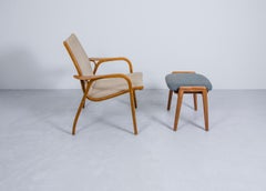 Laminett Lounge Chair and Ottoman by Yngve Ekström for Swedese Möbler