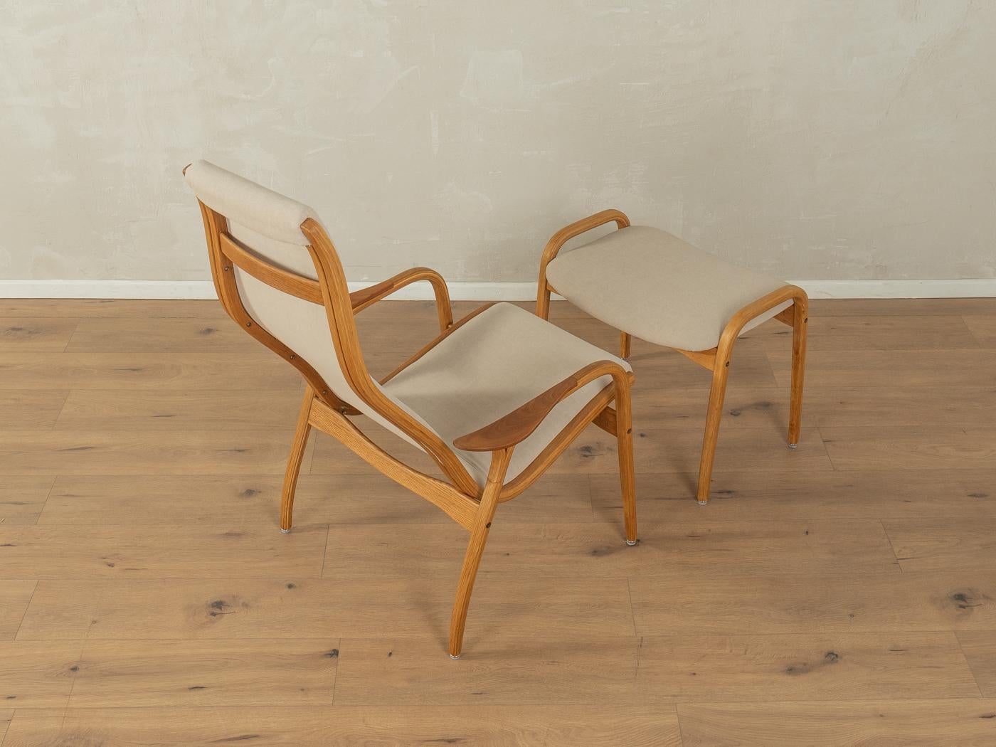 Lamino Sessel mit Hocker, Yngve Ekström (Moderne der Mitte des Jahrhunderts) im Angebot