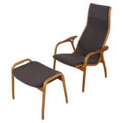 Lamino Armchair with stool, Yngve Ekström