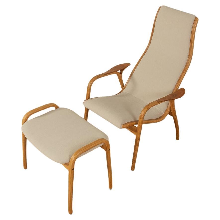Lamino Sessel mit Hocker, Yngve Ekström im Angebot