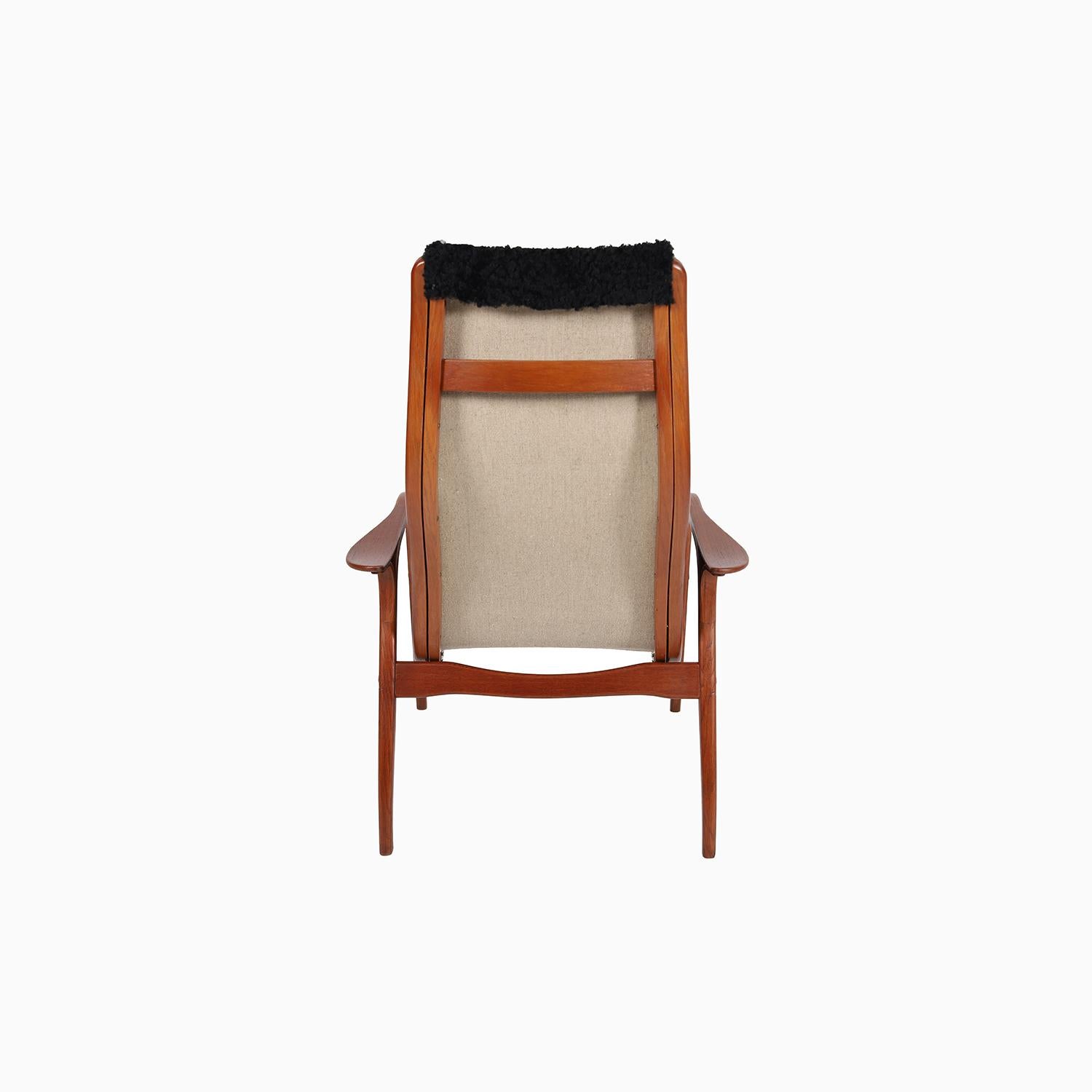 Sheepskin Lamino Chair by Yngve Ekstrom For Sale