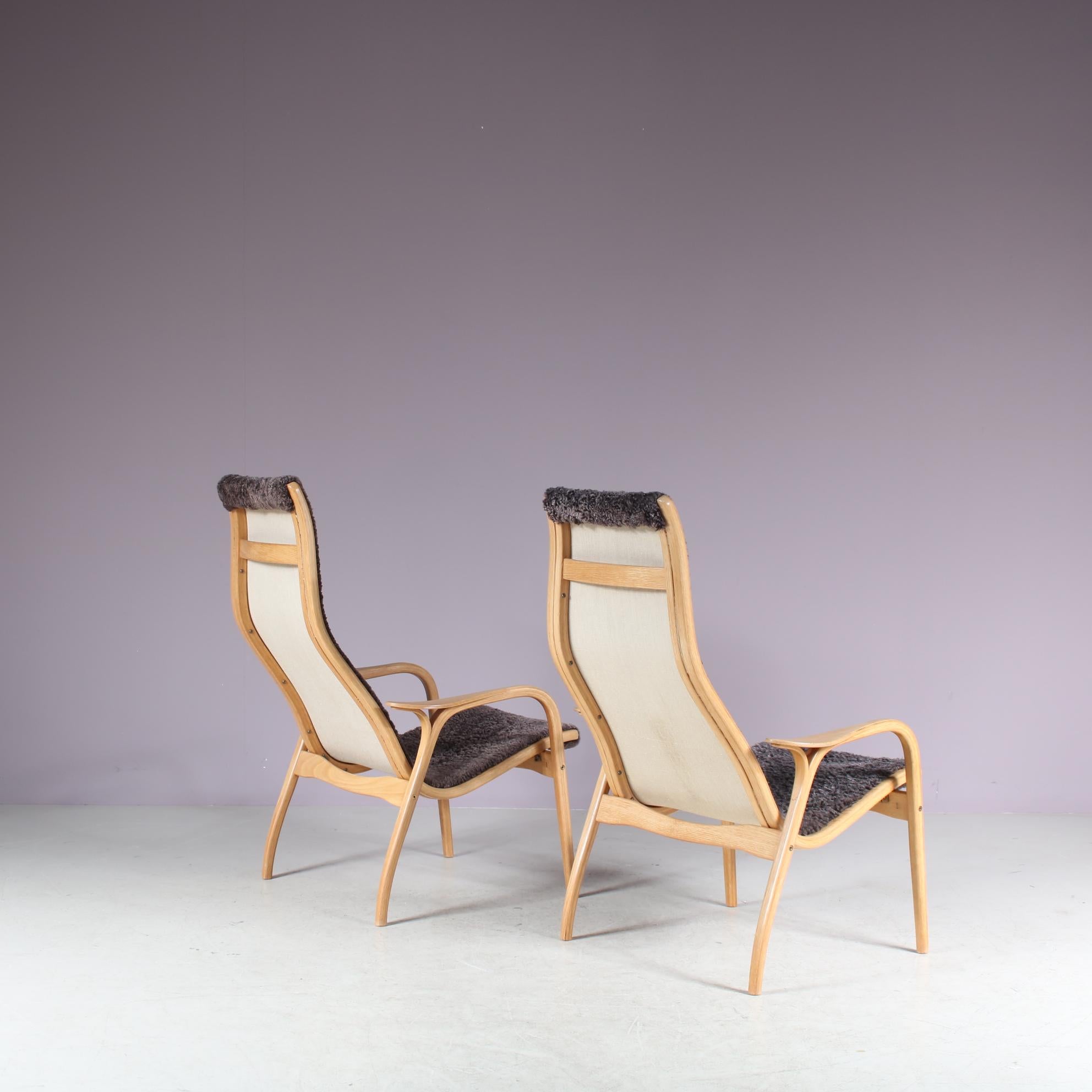 Chaise Lamino par Yngve Ekström pour Swedese, Suède 1970 Bon état - En vente à Amsterdam, NL
