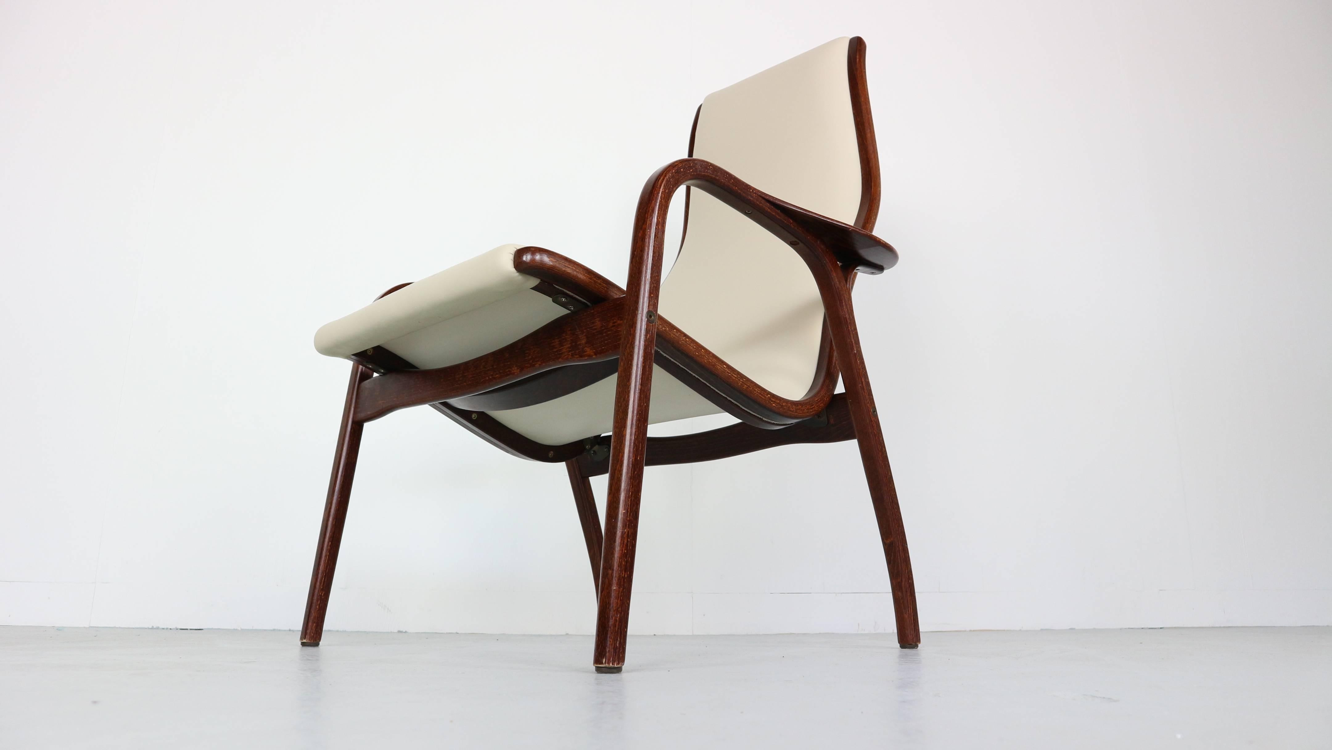 Lamino Chair in Leather and Wengé by Yngve Ekström for Swedese 4
