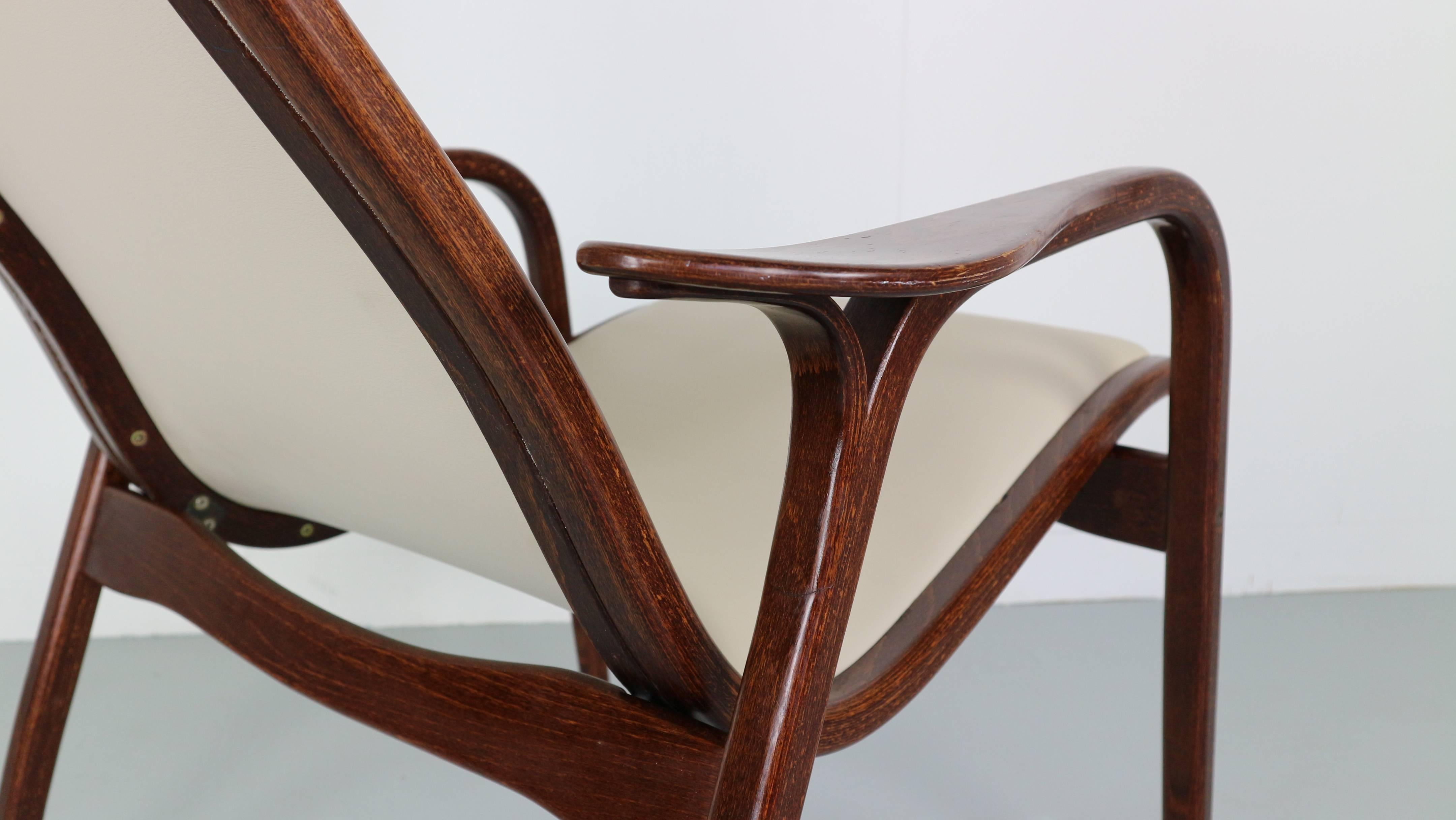 Swedish Lamino Chair in Leather and Wengé by Yngve Ekström for Swedese