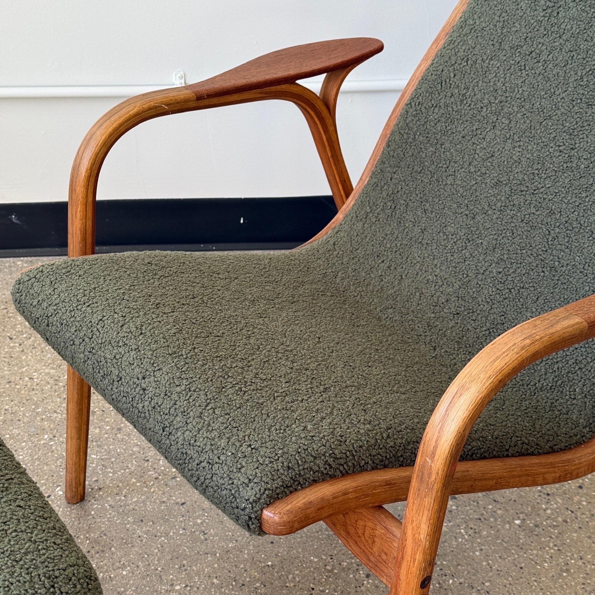 Mid-Century Modern Lamino Chair + Ottoman by Yngve Ekström for Swedese