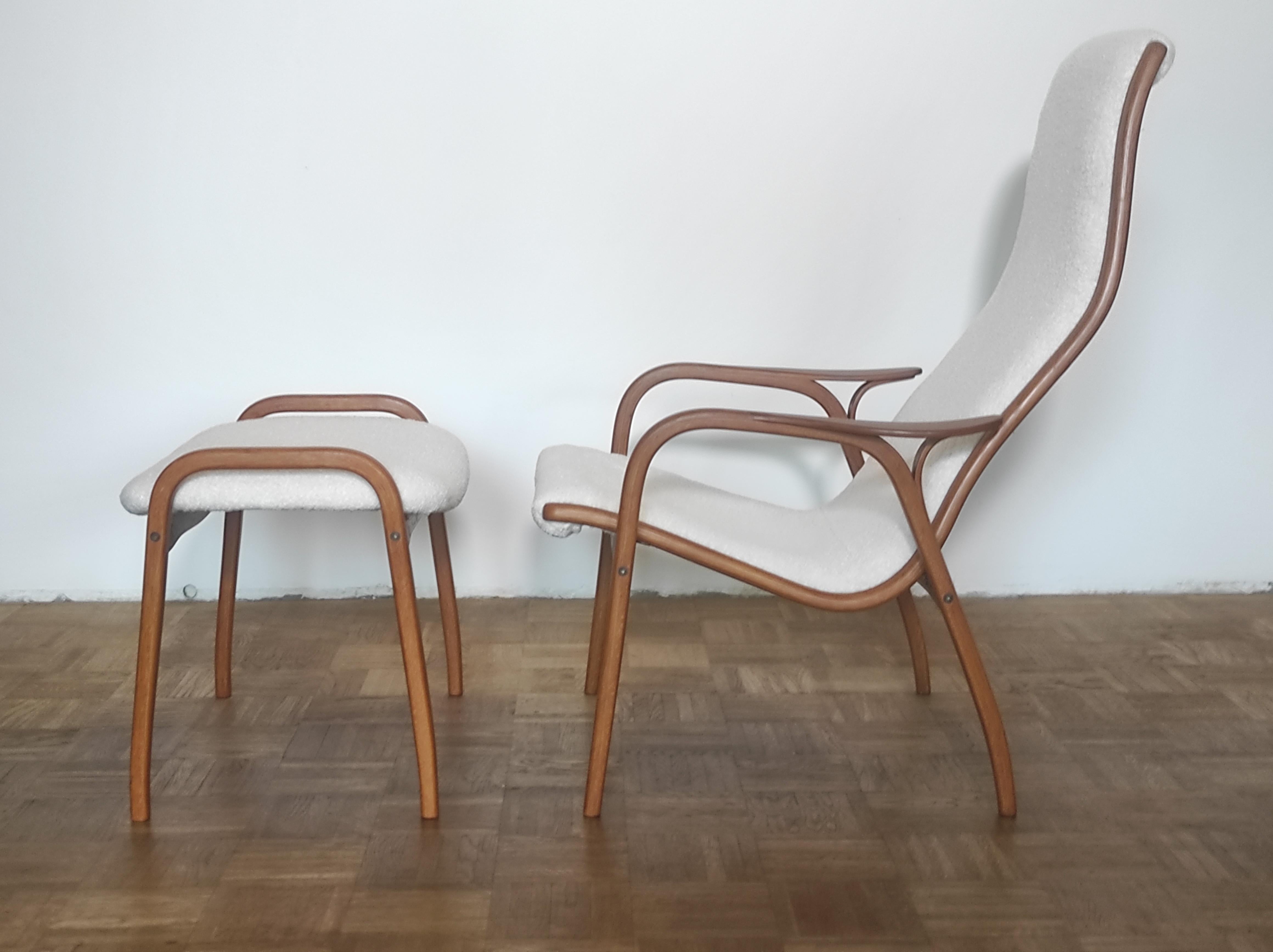 Lamino Longue Armchair and Stool By Yngve Ekstrom 1960s In Excellent Condition In Čelinac, BA
