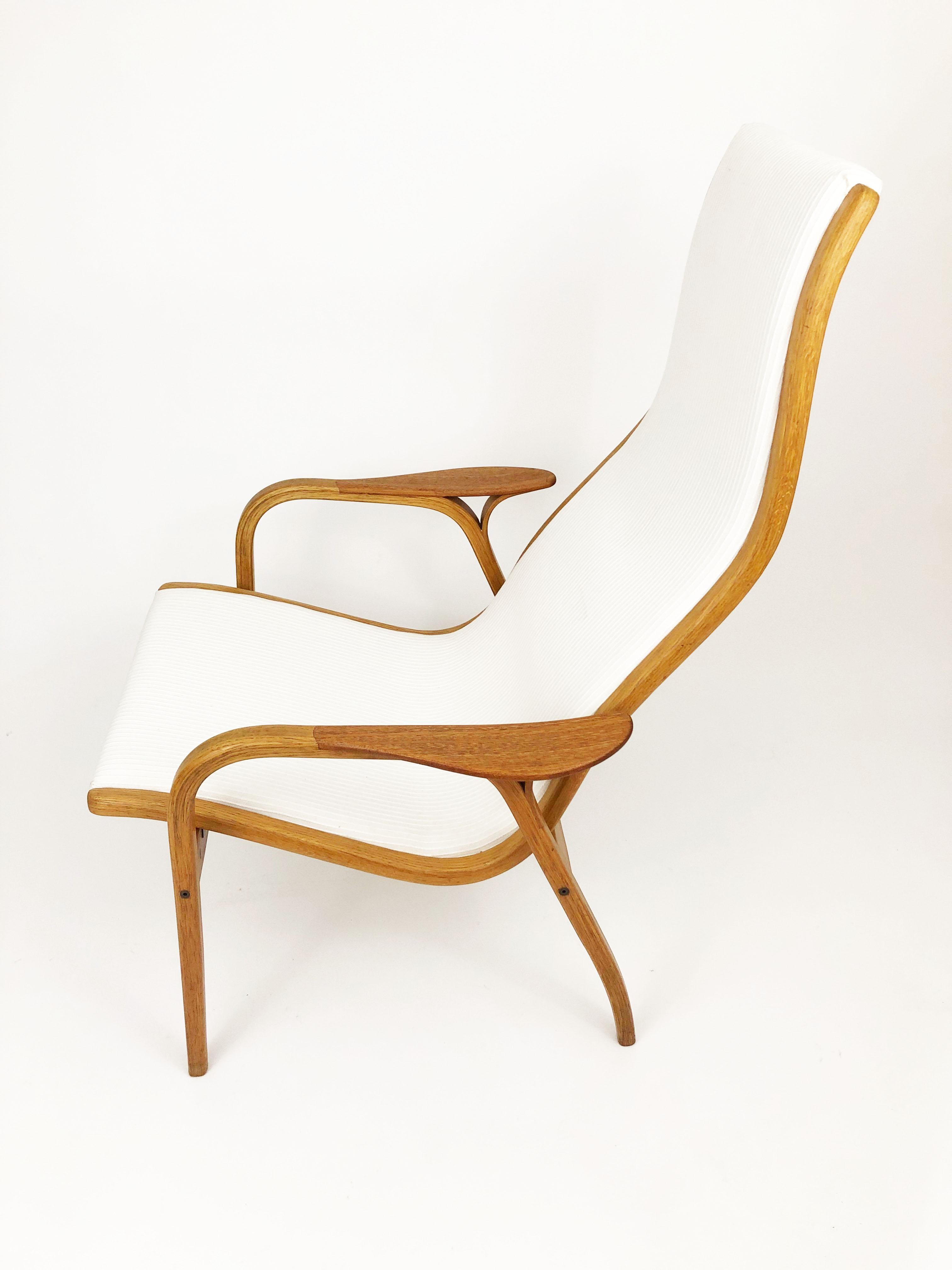 Scandinavian Modern Lamino Lounge Chair and Ottoman by Yngve Ekstrom for Swedese Mobler