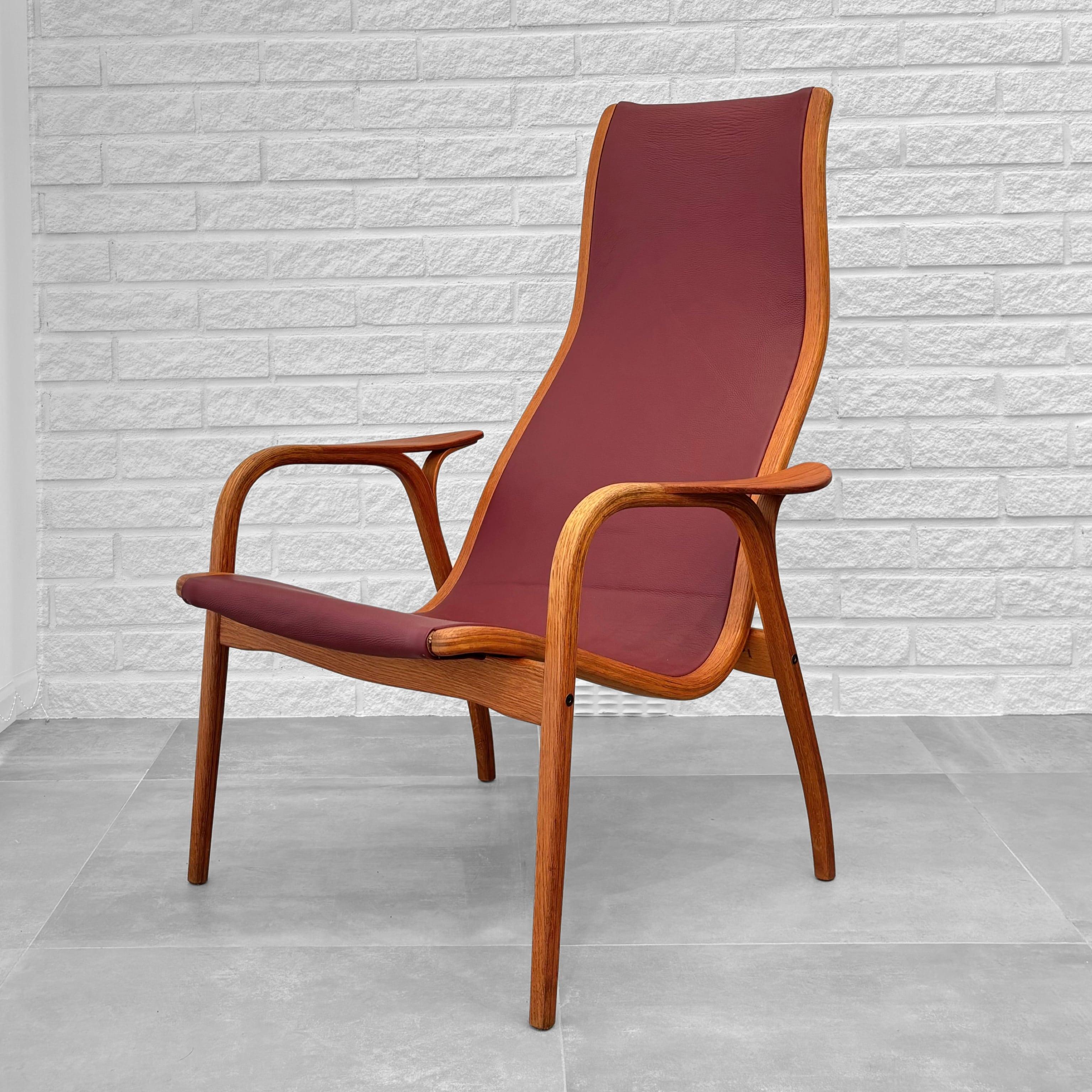 Lamino lounge chair by Yngve Ekström for Swedese, oak and teak, Sweden 1950s 1