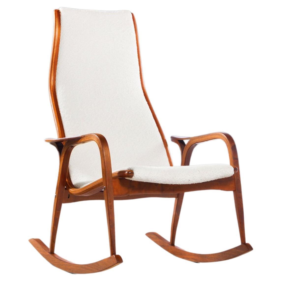 Lamino Rocking Chair in Gorgeous Boucle by Yngve Ekström for Swedese, c. 1950's