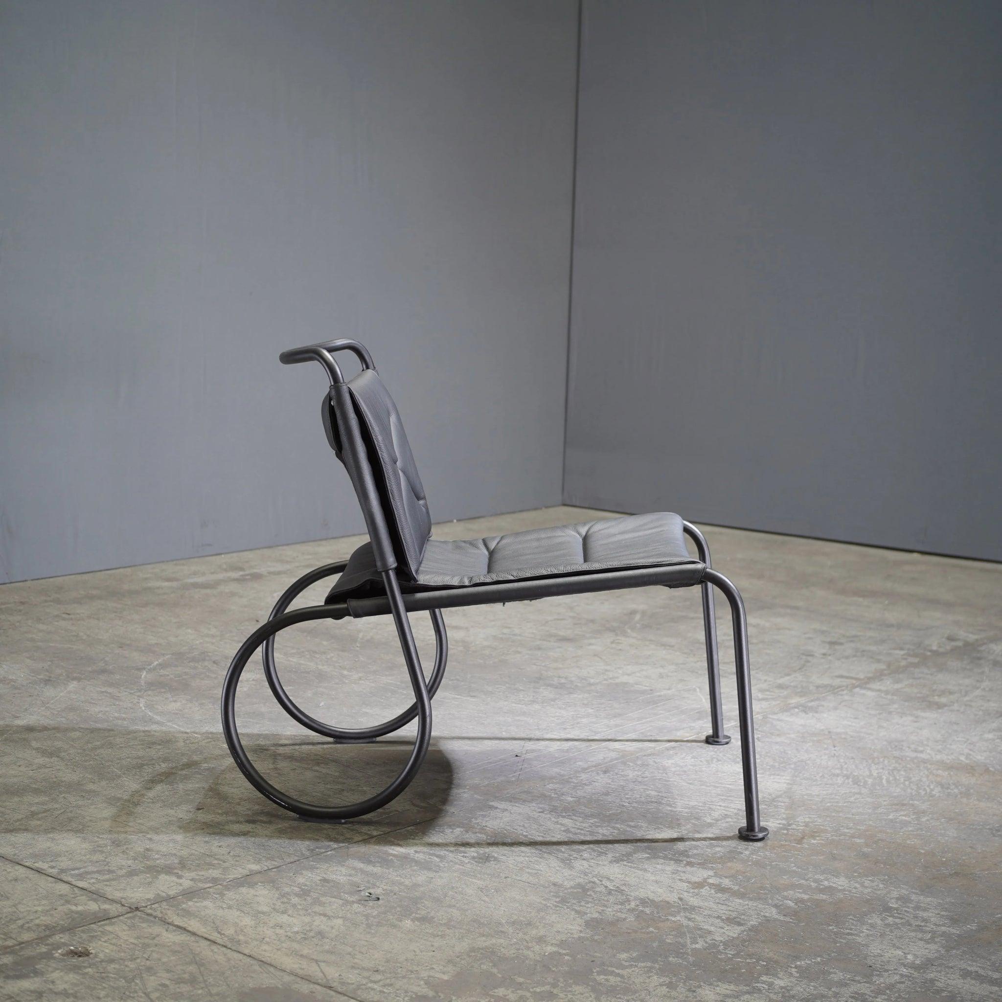 XXI secolo e contemporaneo Sedia Corso Lammhults in pelle nera di Peters Andersen in vendita