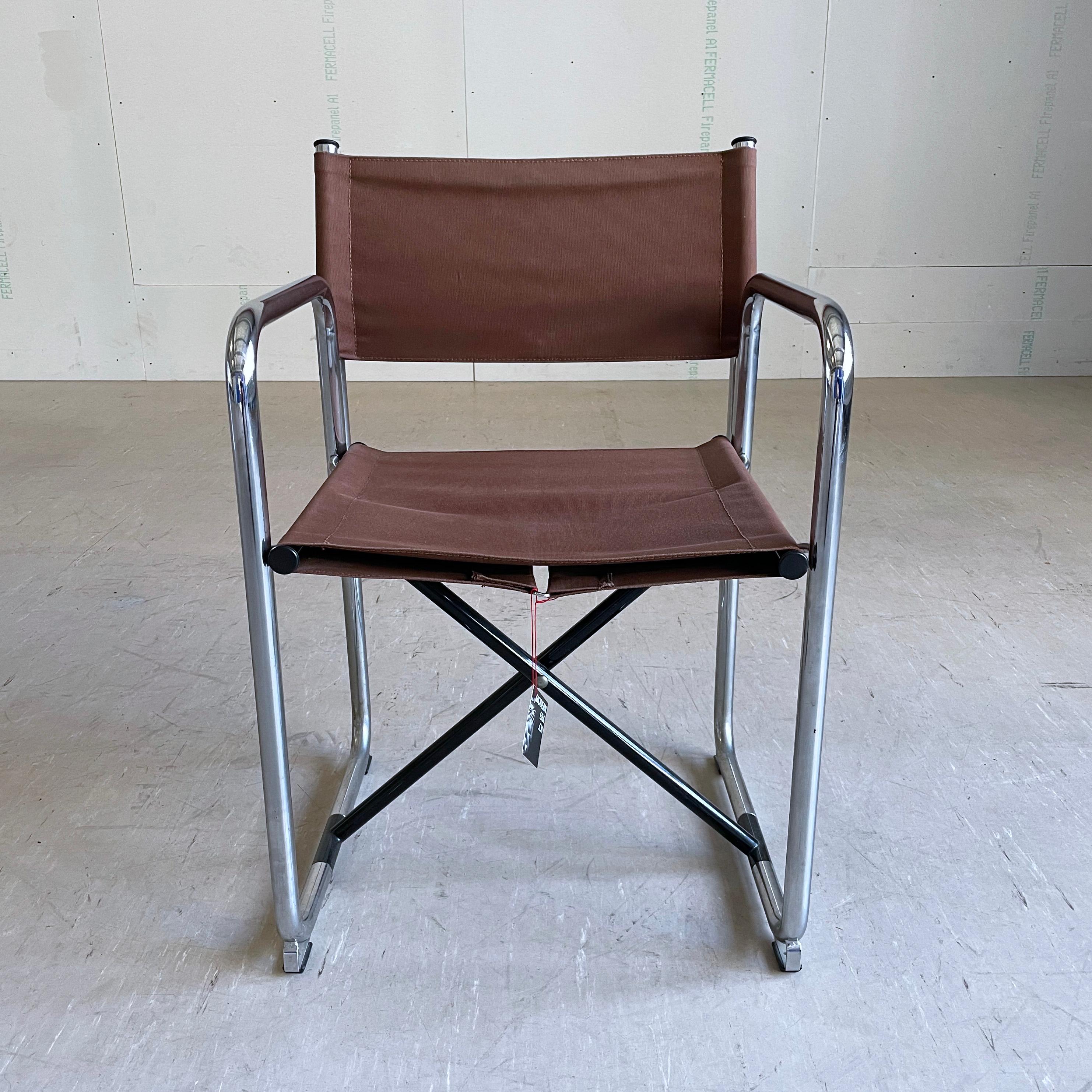 Métal Lammhults Model No. X75-2 Folding Chair - Börge Lindau & Bo Lindenkrantz, 1970's en vente