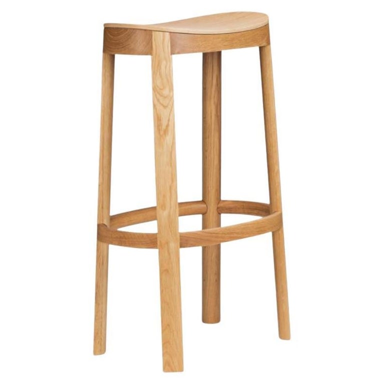 Tabouret de bar Lammi haut, en frêne naturel, fabriqué par Choice