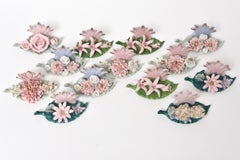 Lamore Occupied Japan Star and Flower Placecard / Place Card Holders Set of 13