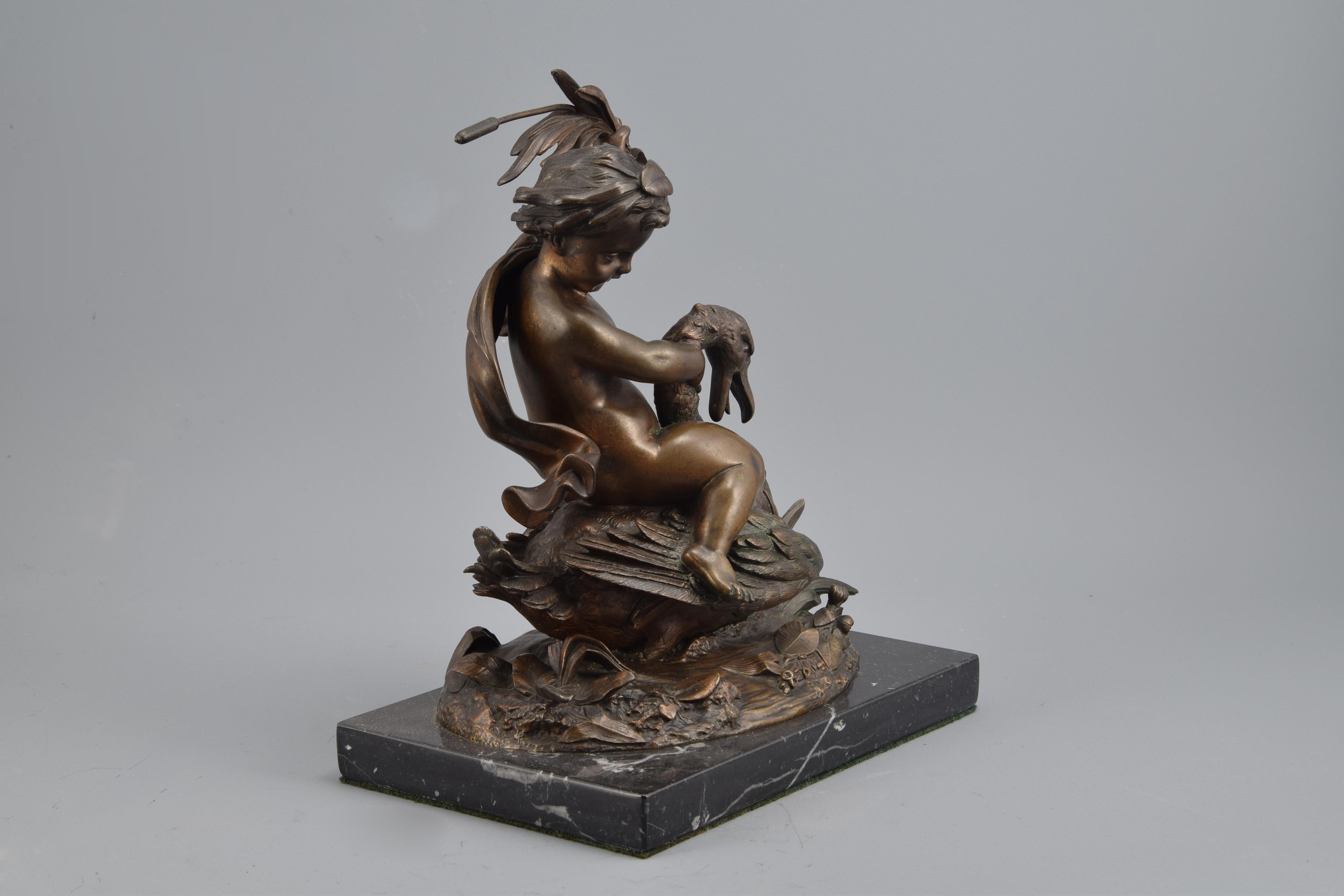 L'amour domptant la grâce 'Love dominating Grace', Bronze, Marble, France In Good Condition In Madrid, ES