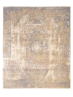 L'AMOUR Alfombra anudada a mano de lana y seda de inspiración French Rococo por Manos