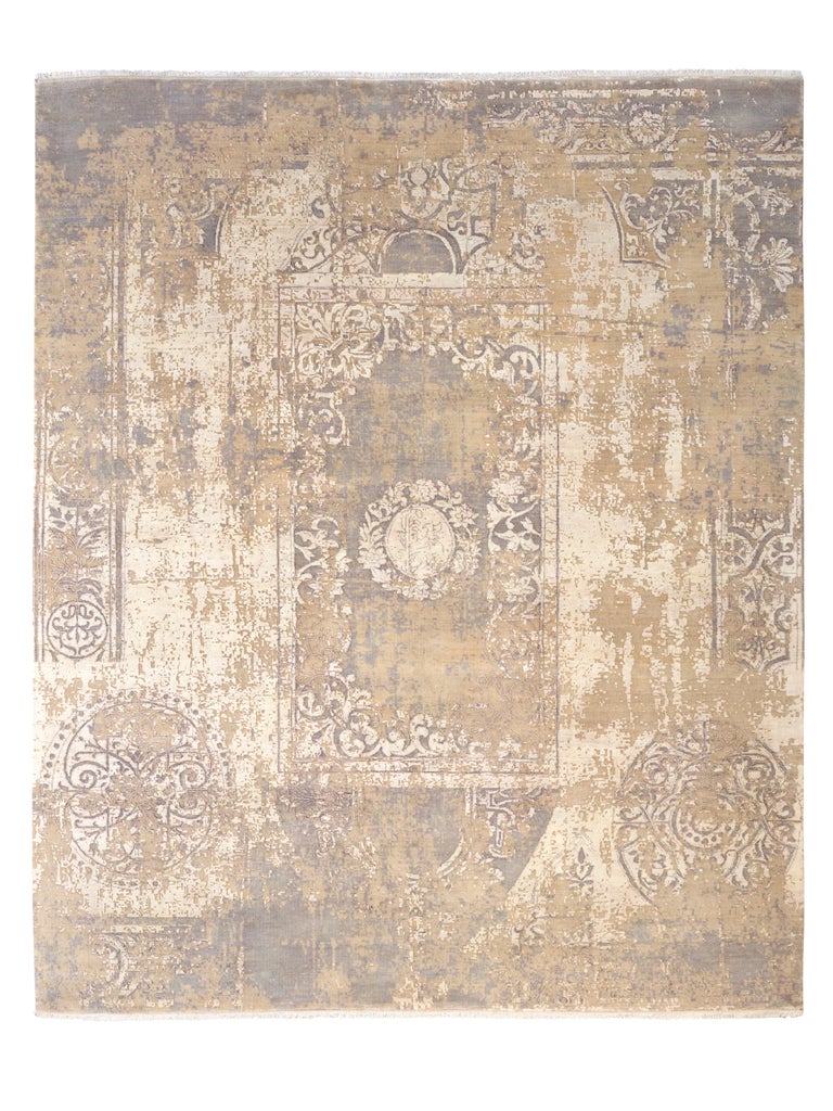 L'AMOUR Hand Knotted French Rococo Inspired Wool and Silk Rug by Hands ...
