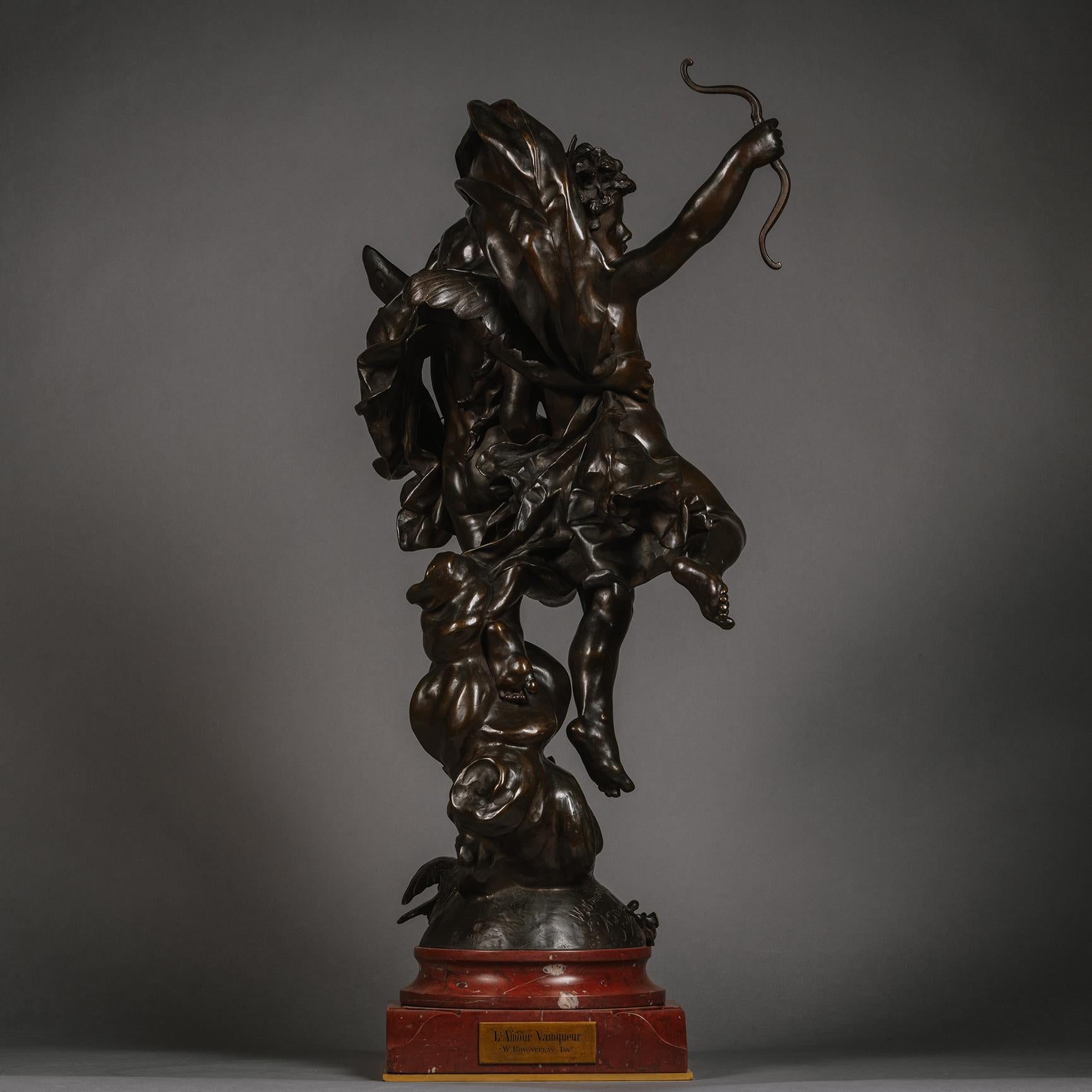 „L'Amour Vainqueur“ ('Eine Liebe vertrieben) von Adolphe Itasse (französisch, 1830 - 1893) (Bronze) im Angebot