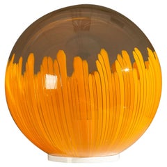 Lampe 831 en orange par Ludovico Diaz de Santillana pour Venini, Italie, années 1960