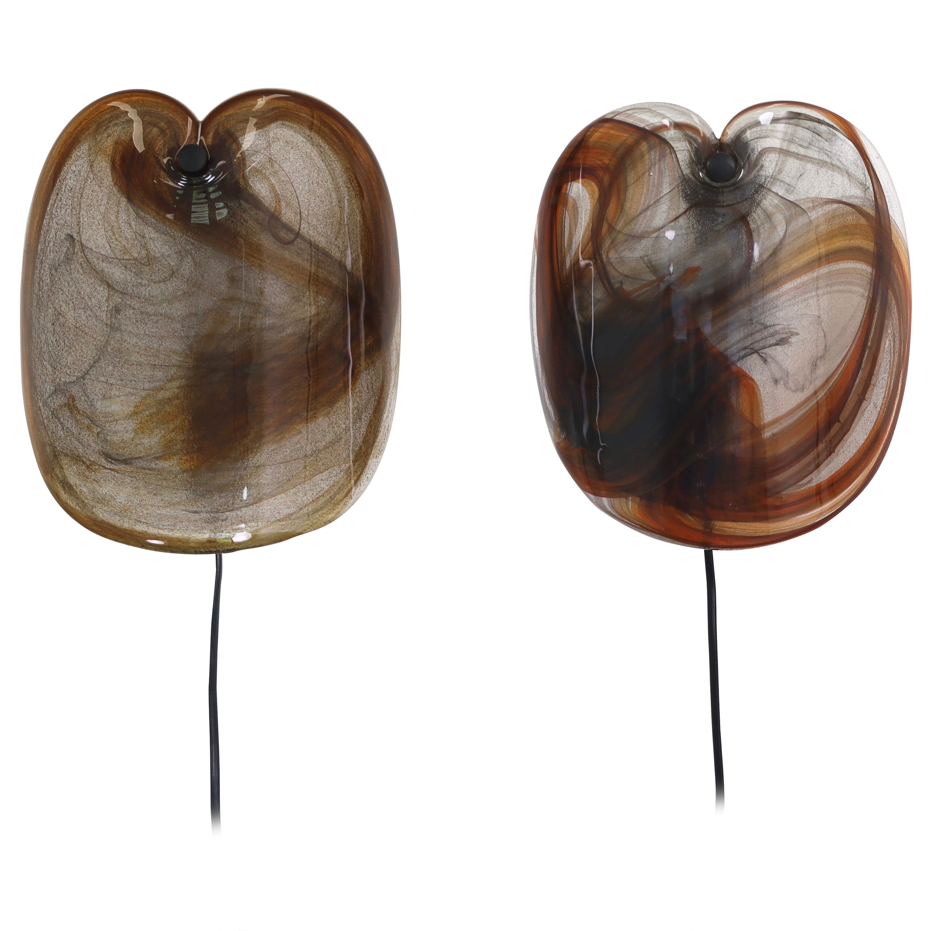 Lampes danoises Appliques d'art par Per Lütken pour Holmegaard, 1970, Danemark