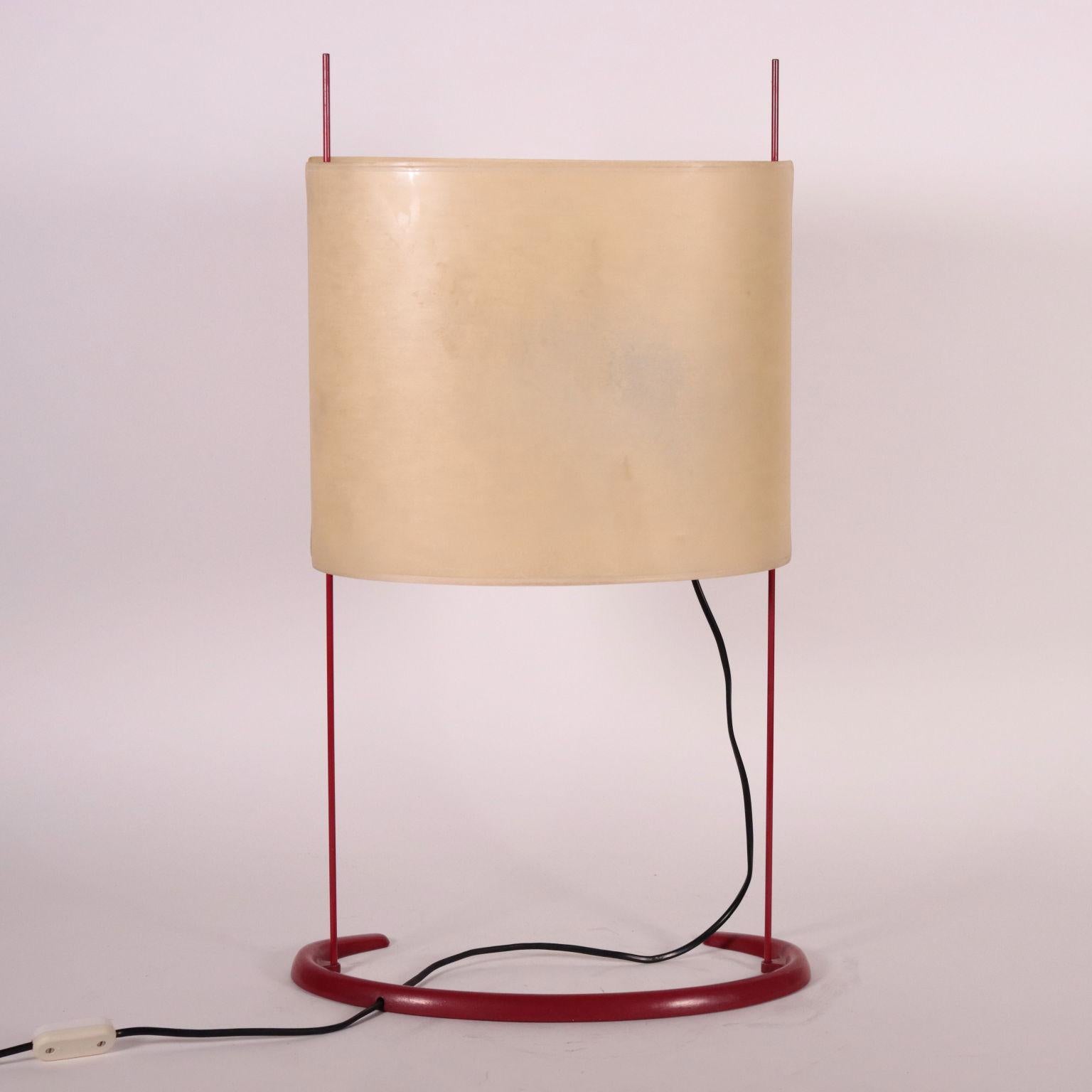Enameled Lamp Arteluce Rizzato Enamelled Metal Synthetic Fibre Milan, Italy, 1980