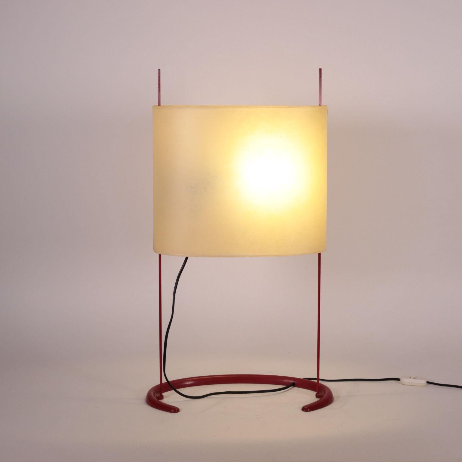 Lamp Arteluce Rizzato Enamelled Metal Synthetic Fibre Milan, Italy, 1980 In Good Condition In Milano, IT
