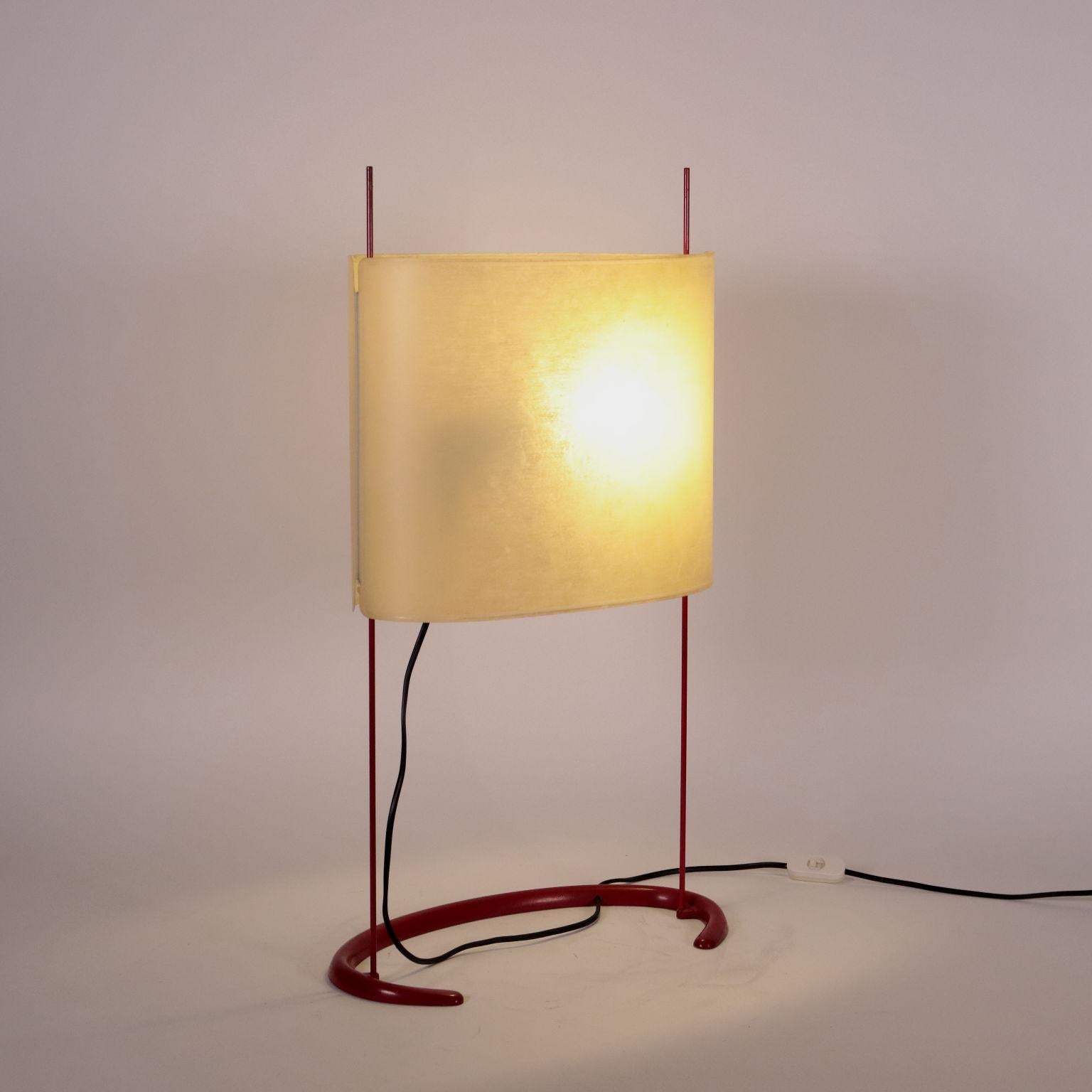 Late 20th Century Lamp Arteluce Rizzato Enamelled Metal Synthetic Fibre Milan, Italy, 1980
