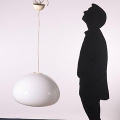 Lamp Black and White Castiglioni Flos Aluminium Glass, Italy, 1960s-70s