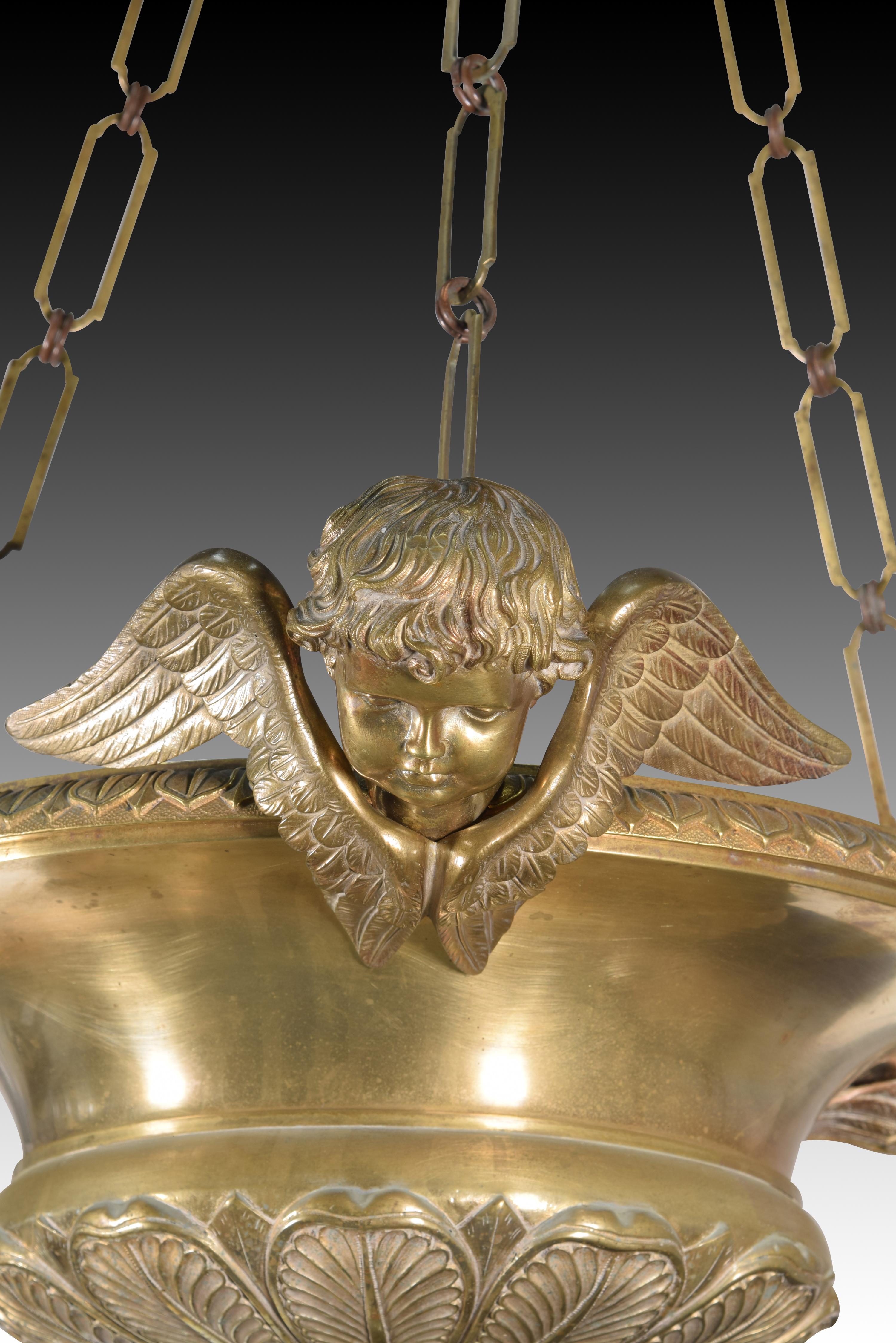 Lamp. Bronze. 19th century. For Sale 5