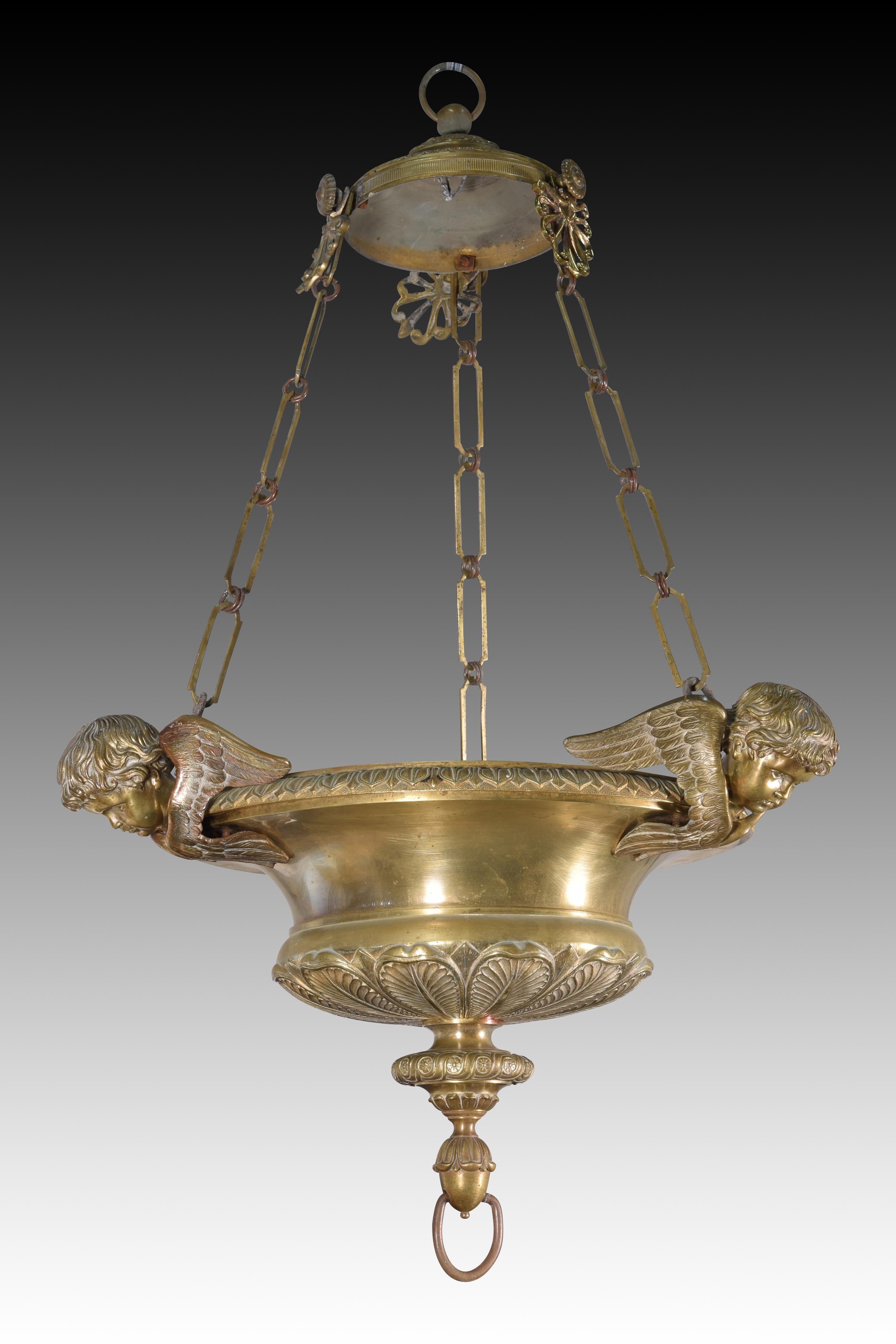 Neoclassical Lamp. Bronze. 19th century. For Sale