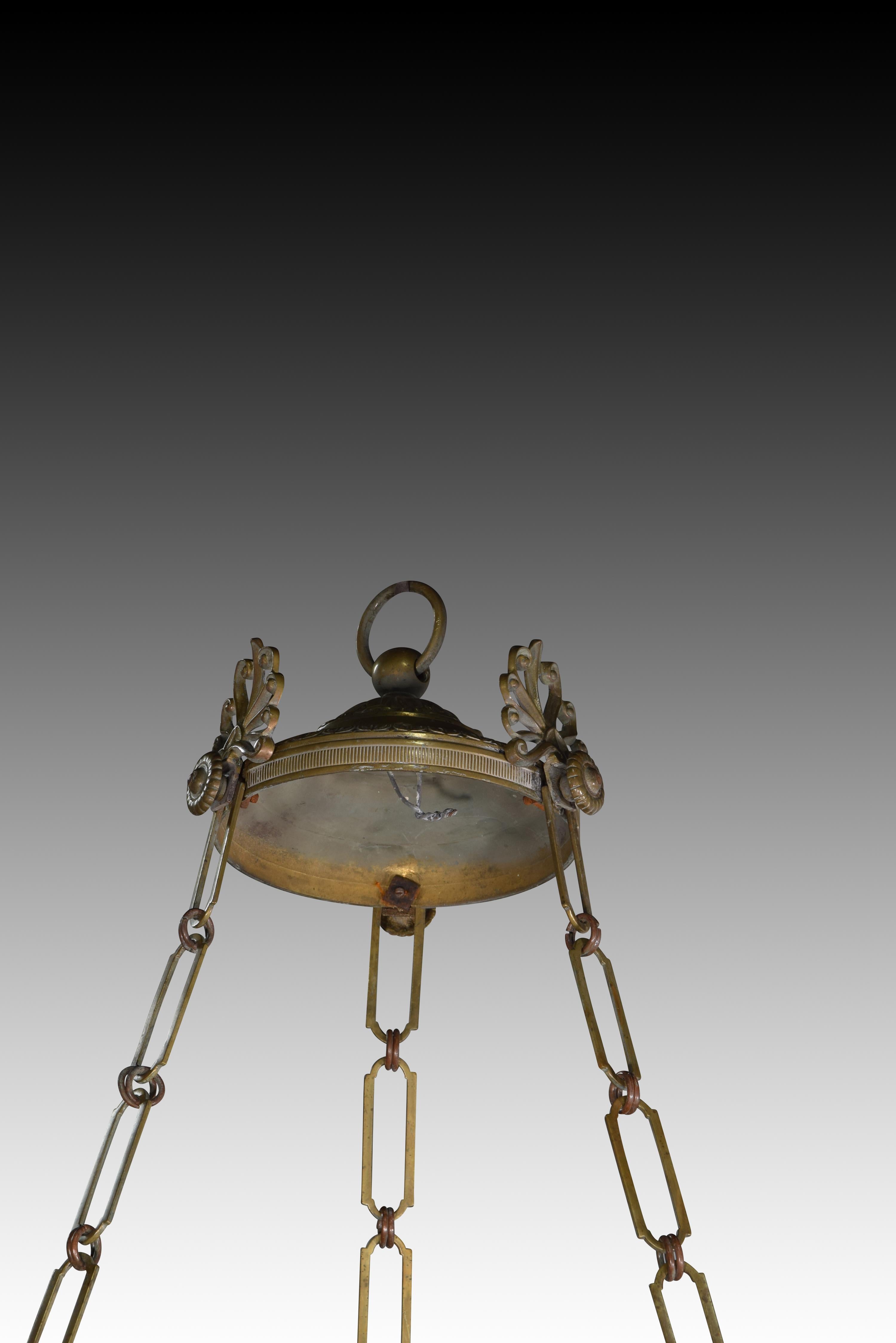 European Lamp. Bronze. 19th century. For Sale