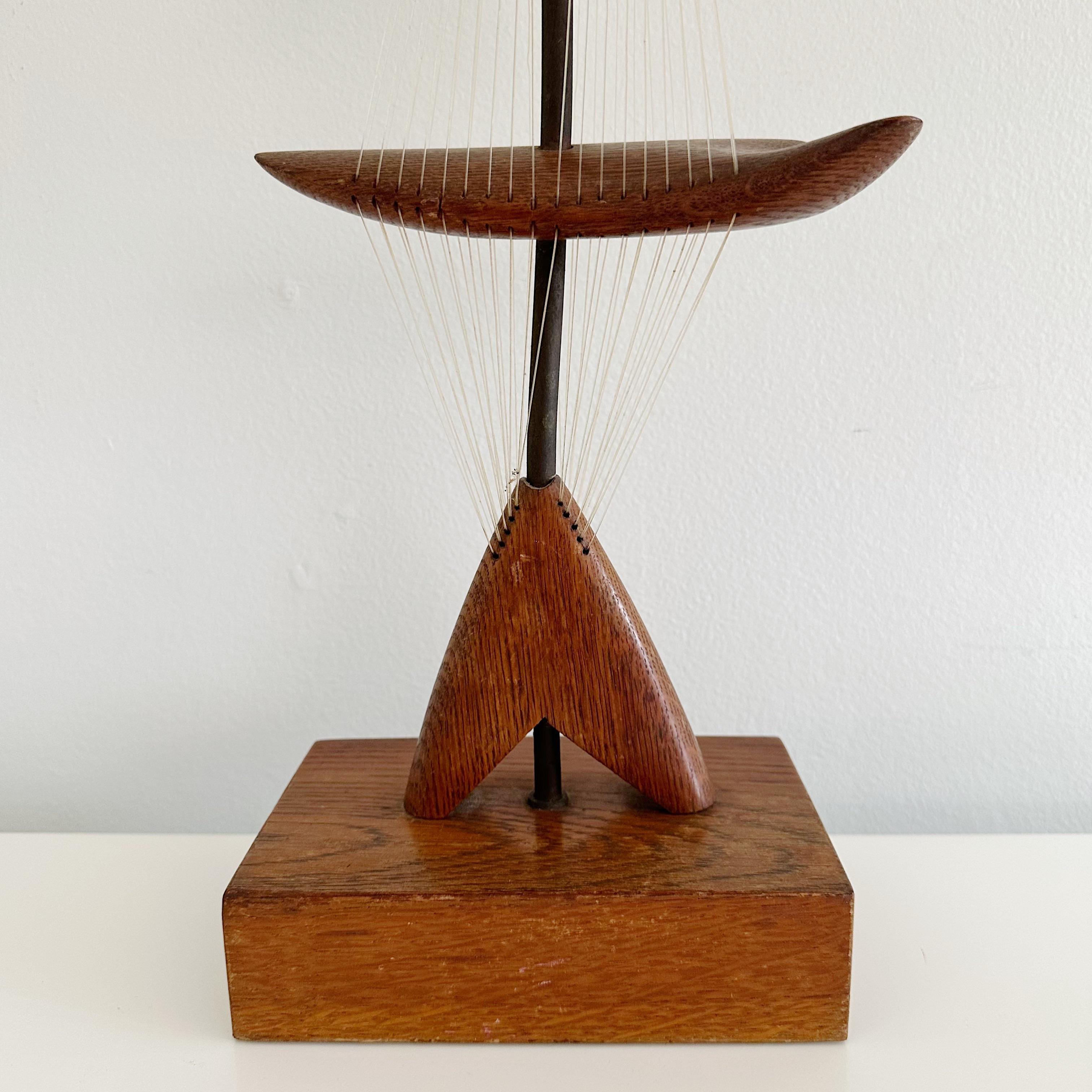 Mid-20th Century Lamp by Clark Voorhees for Hansen Lighting Sculptural Abstract Fish Lamp For Sale