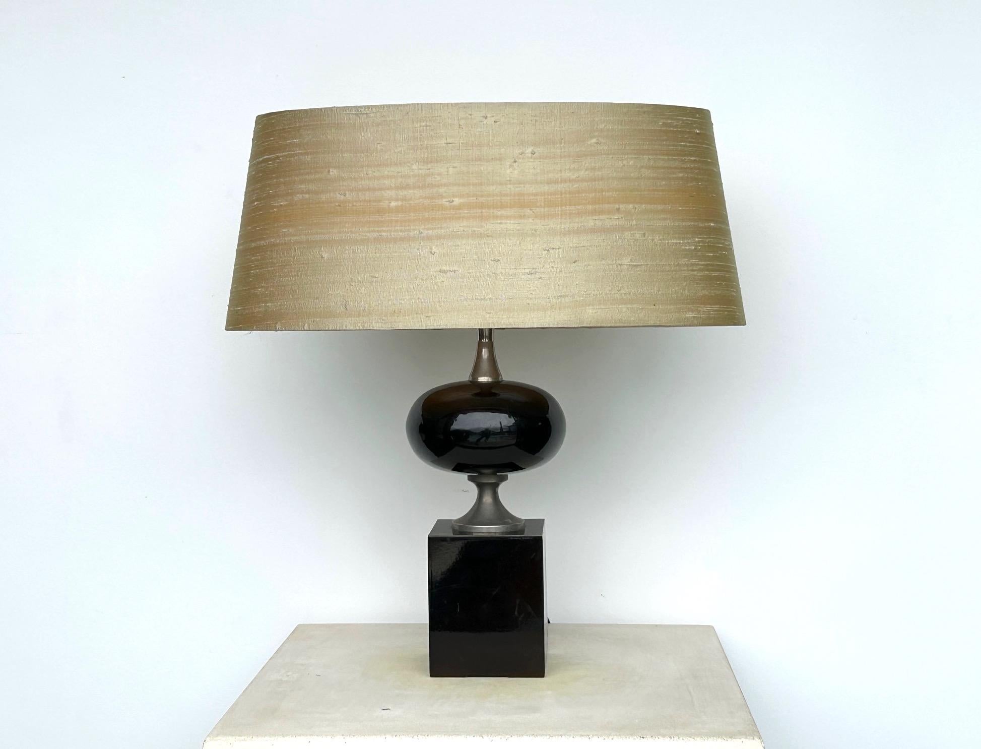 Métal Lampe du designer Philippe Barbier, datant des années 70 en vente