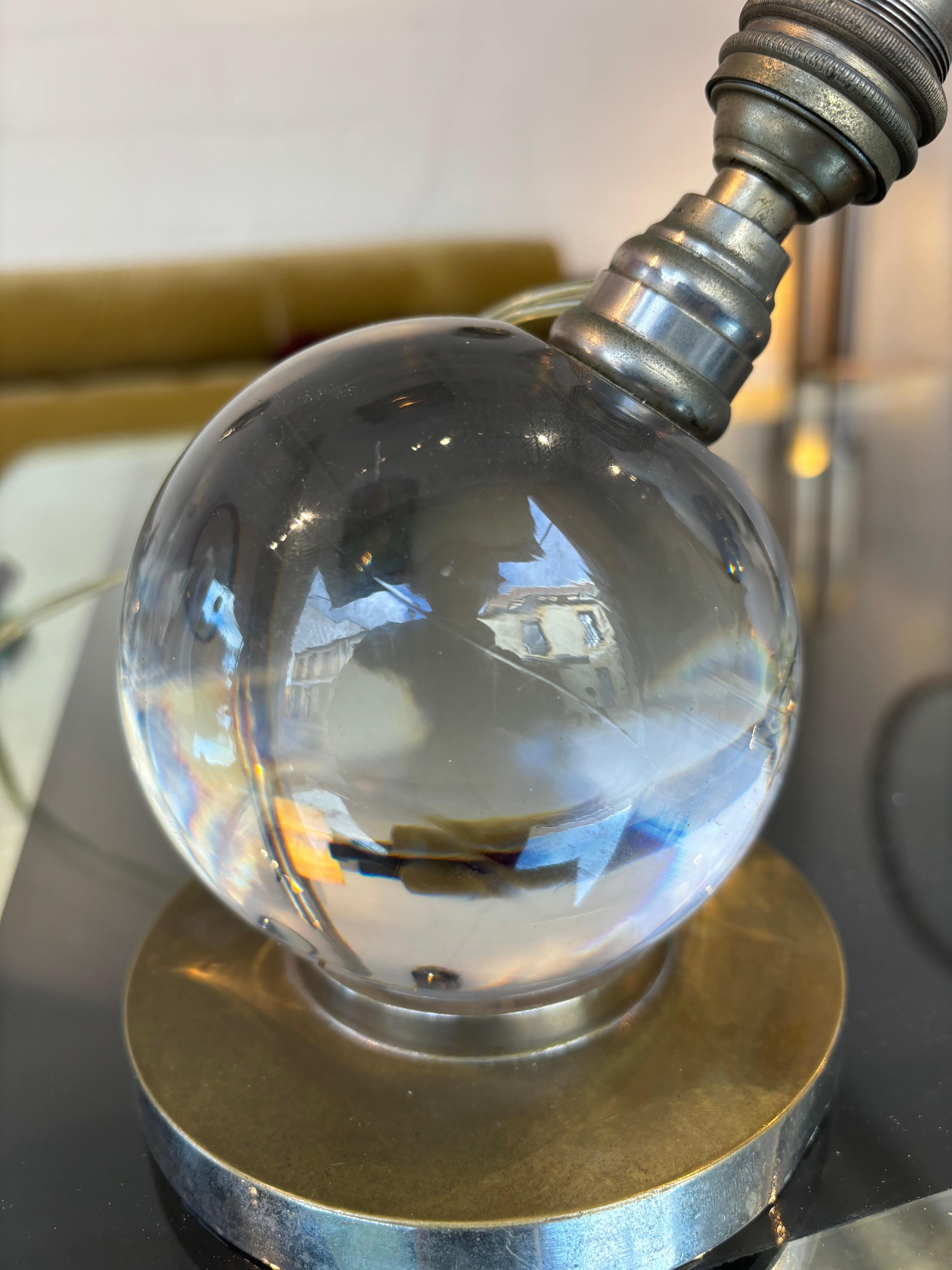 Lámpara de Jacques Adnet y Baccarat en venta 3