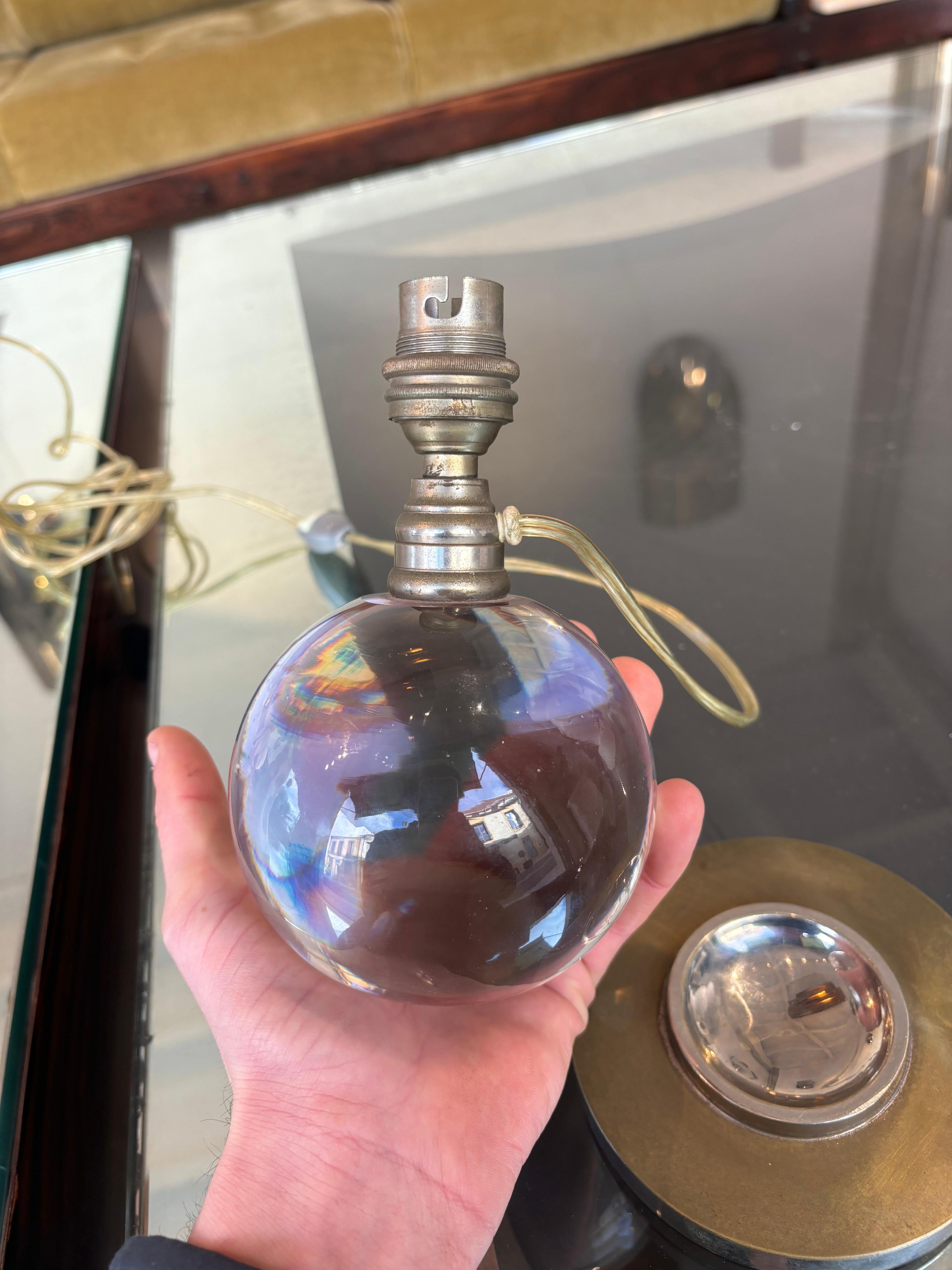 Lámpara de Jacques Adnet y Baccarat en venta 5