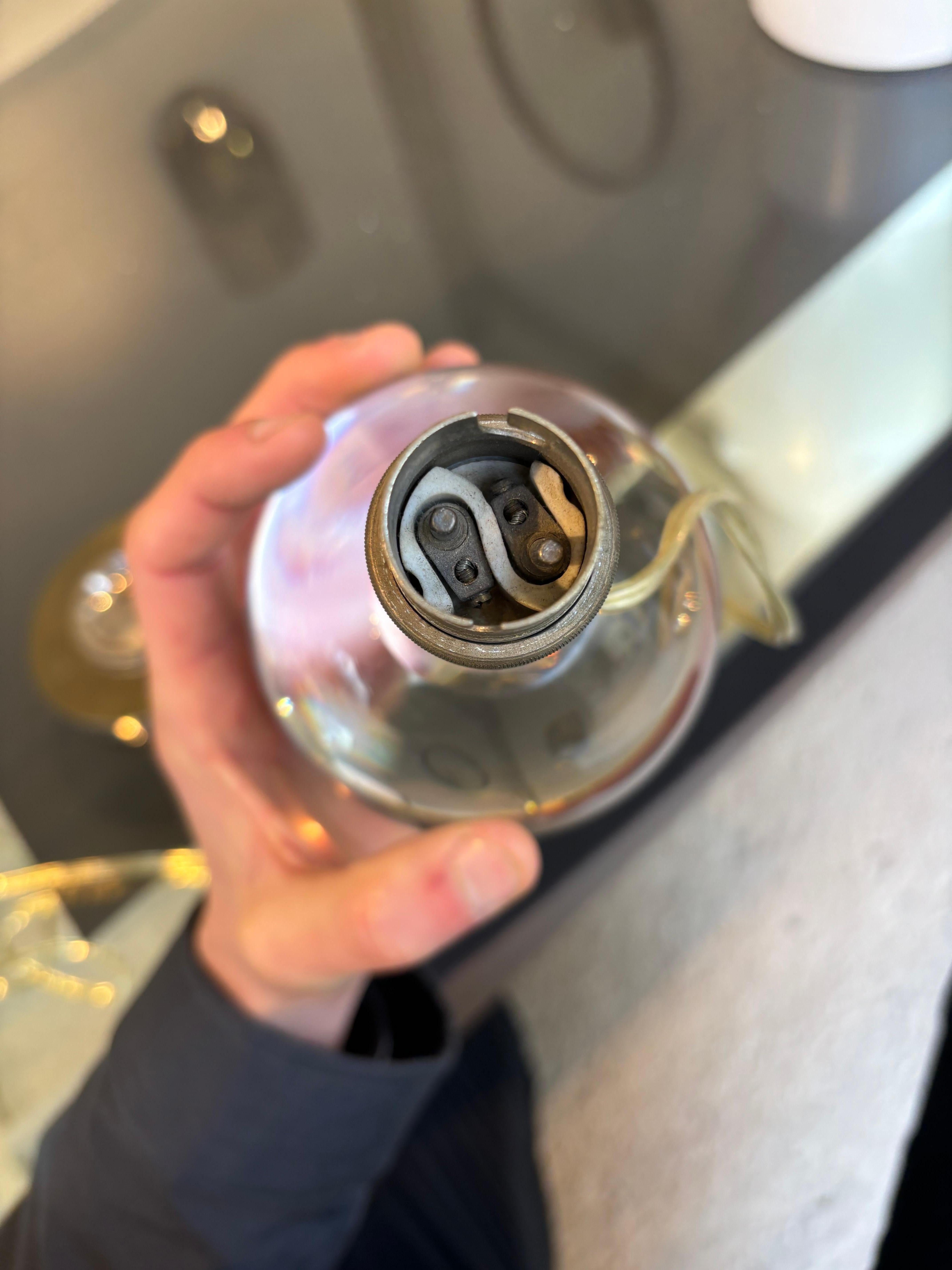 Lámpara de Jacques Adnet y Baccarat en venta 9