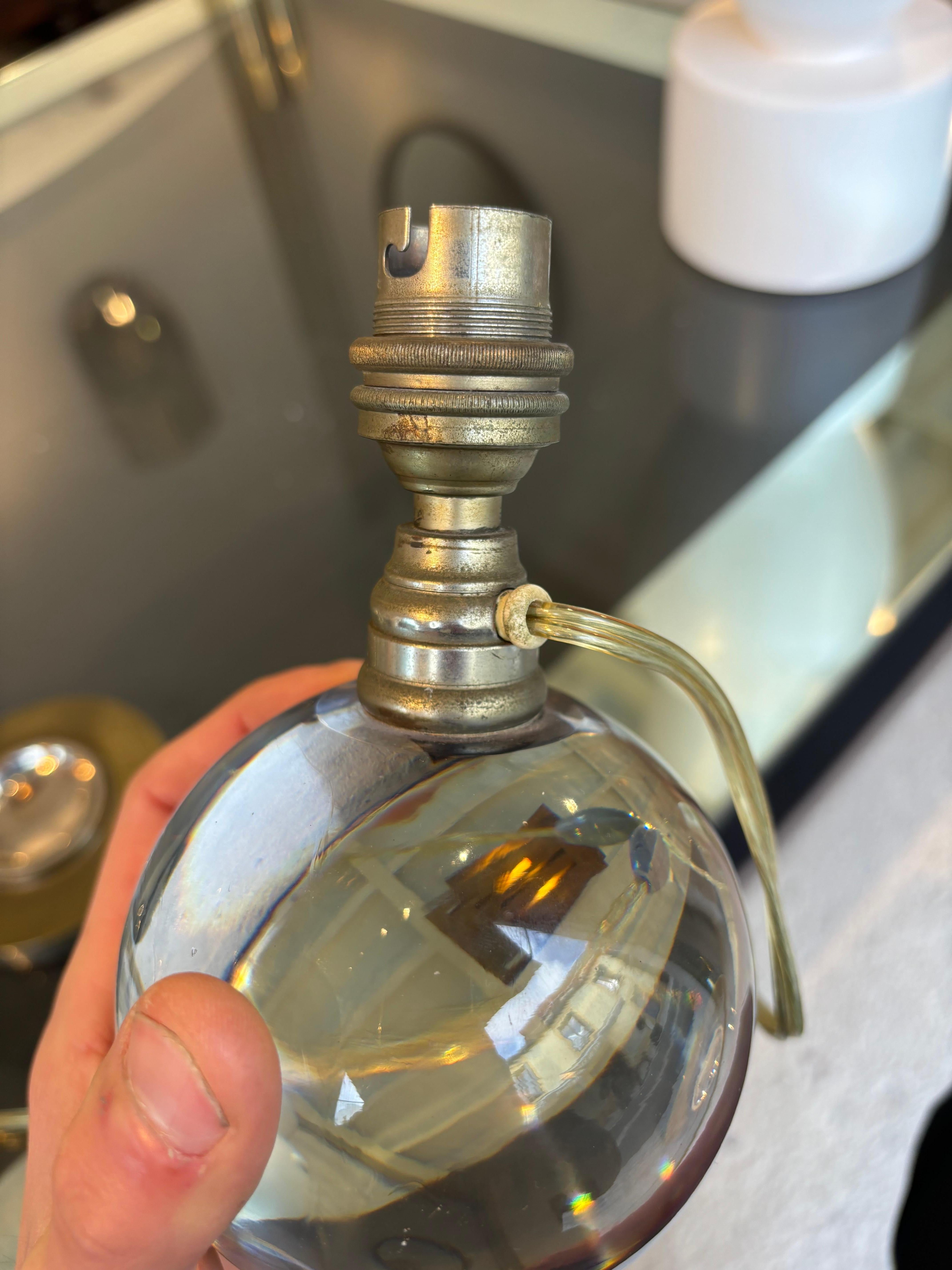 Lámpara de Jacques Adnet y Baccarat en venta 11