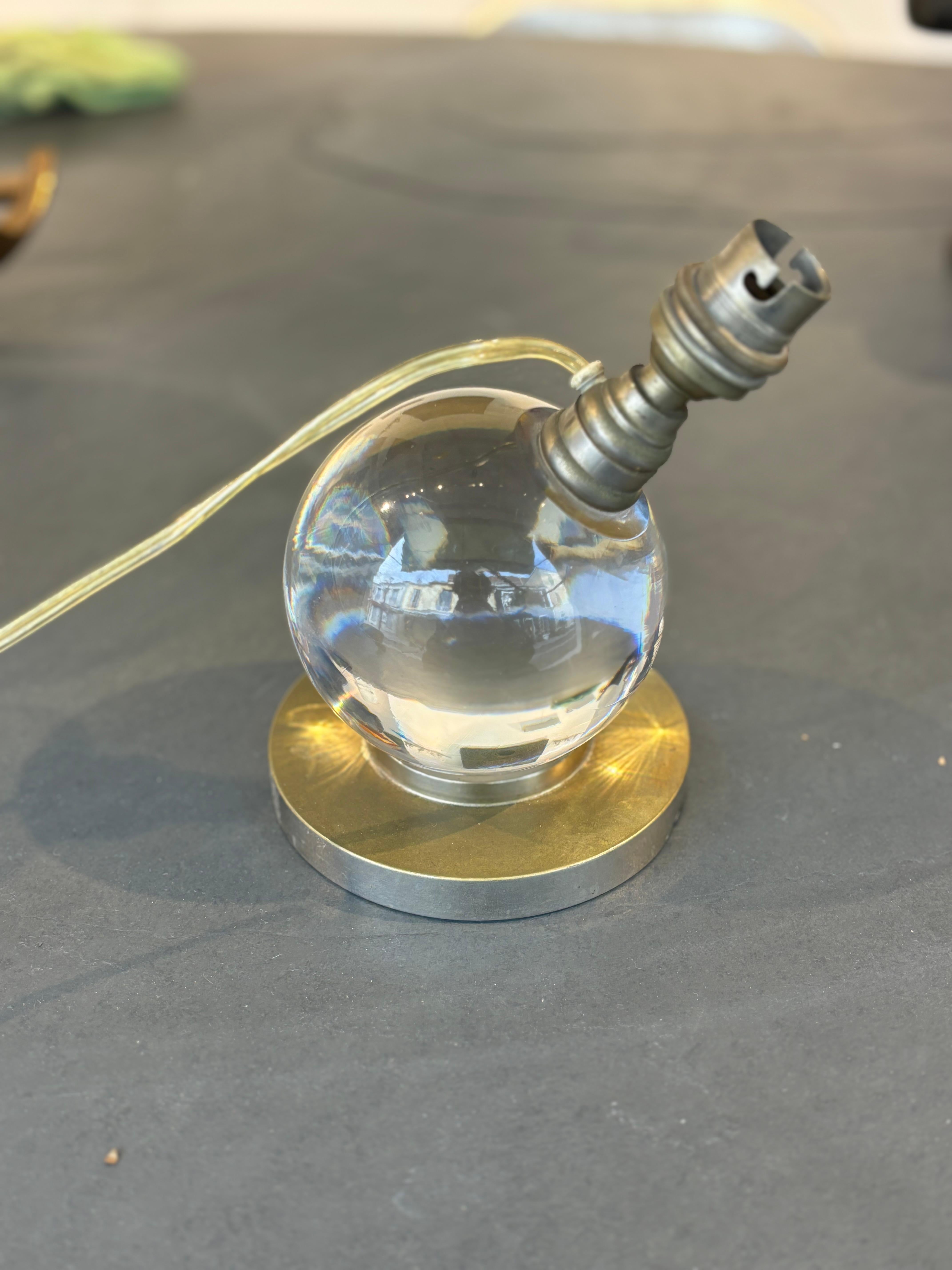 Lámpara de Jacques Adnet y Baccarat Francés en venta