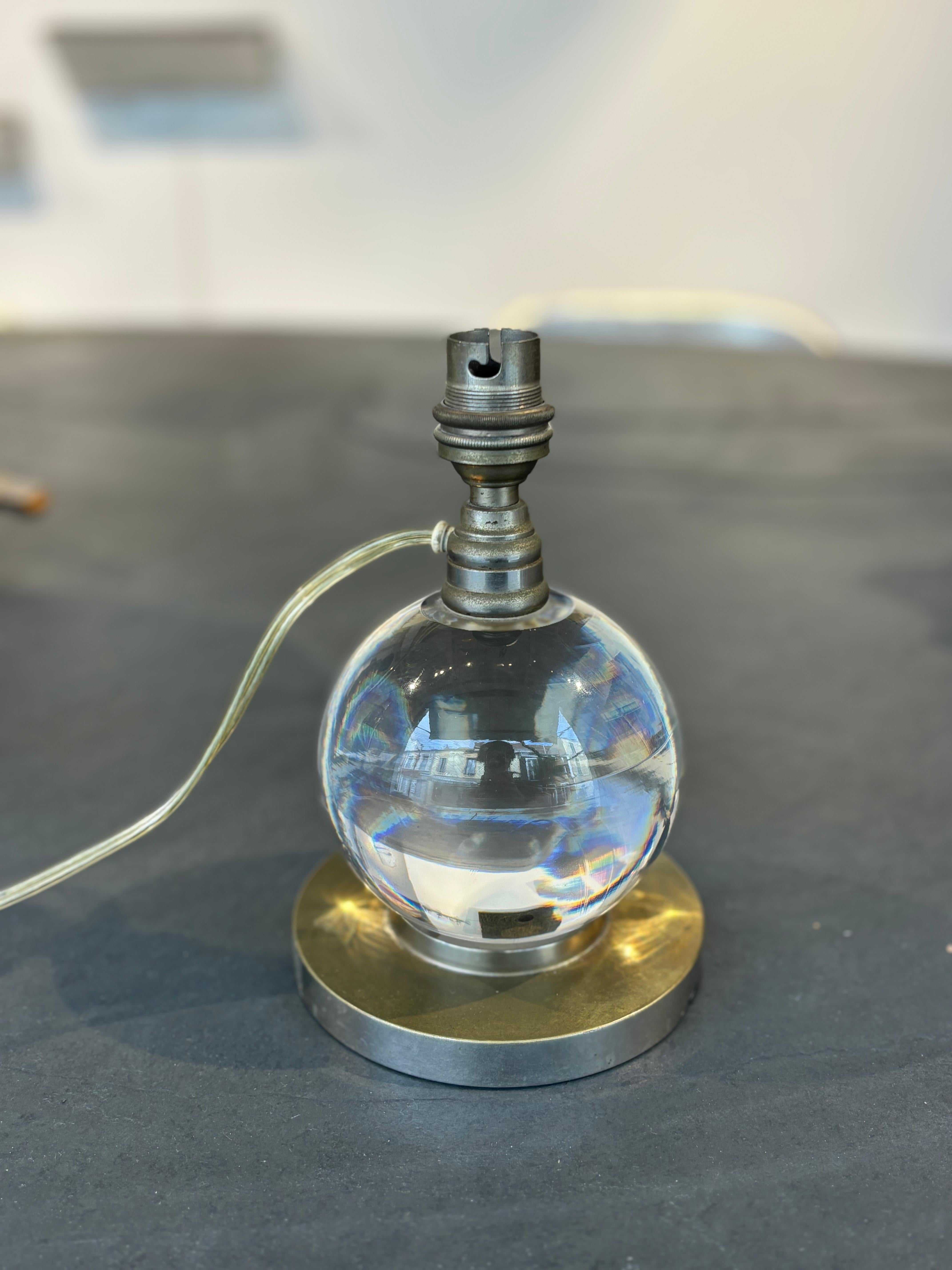 Lámpara de Jacques Adnet y Baccarat mediados del siglo XX en venta