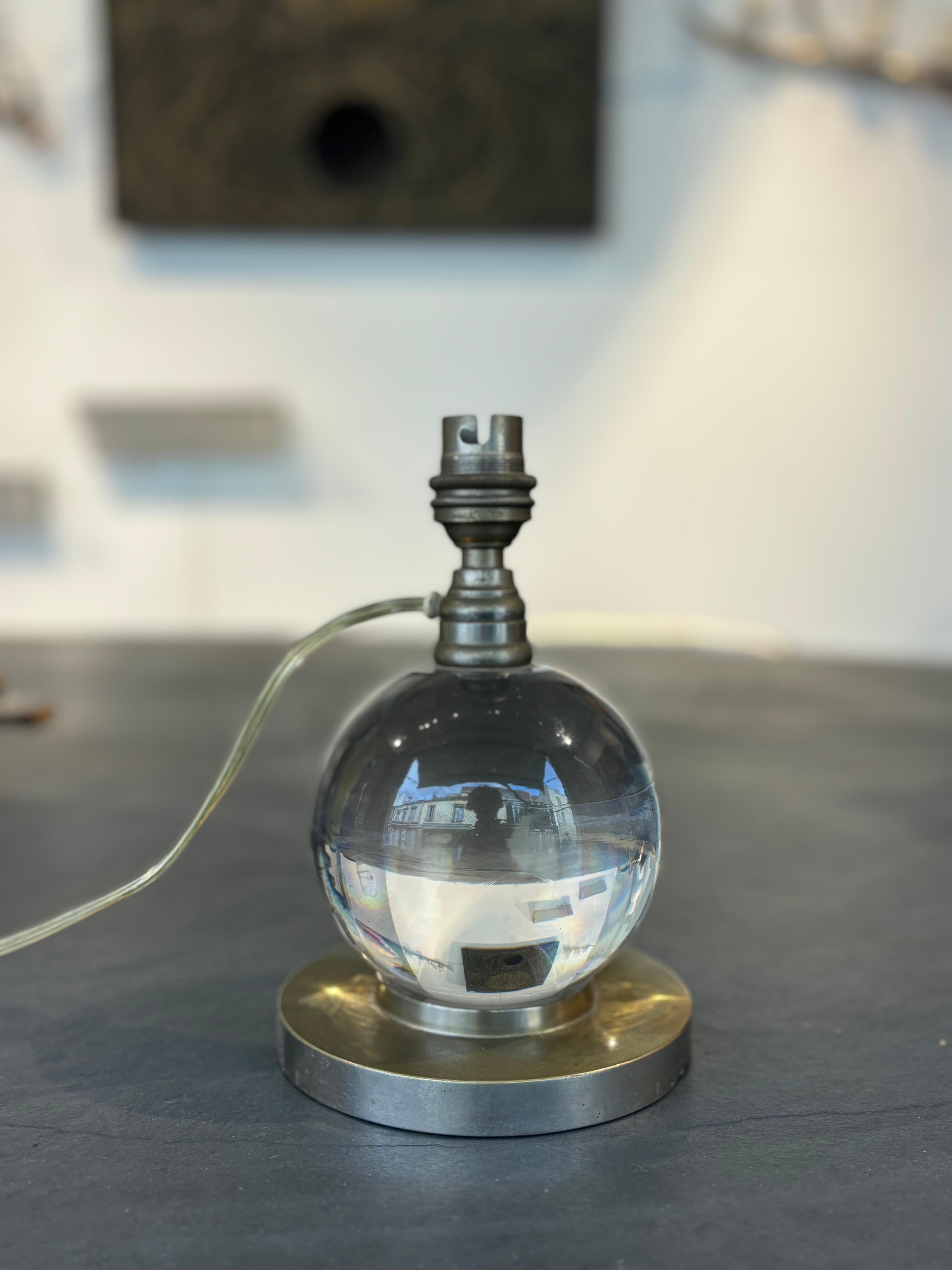 Lámpara de Jacques Adnet y Baccarat Latón en venta