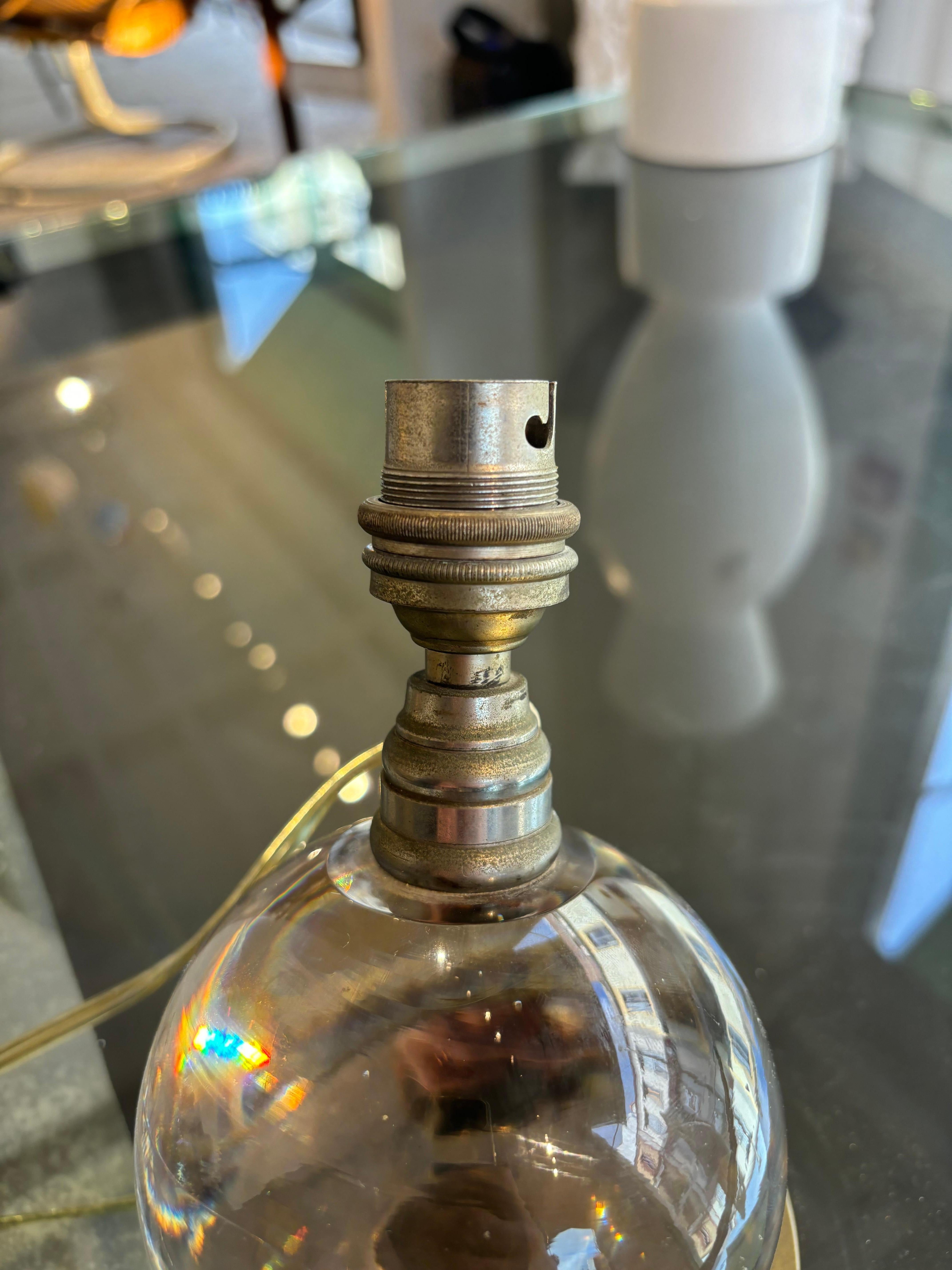 Lámpara de Jacques Adnet y Baccarat en venta 1