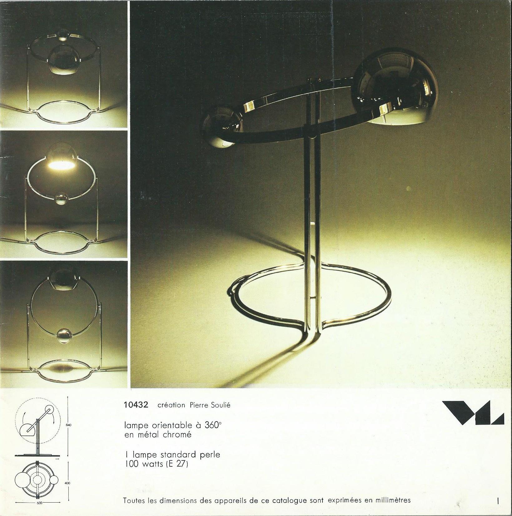 Lampe von Pierre Soulié 1970 im Angebot 5