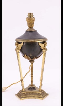 Lamp - Cassolette - Oil lamp - Empire style - Bronze - 19th France
