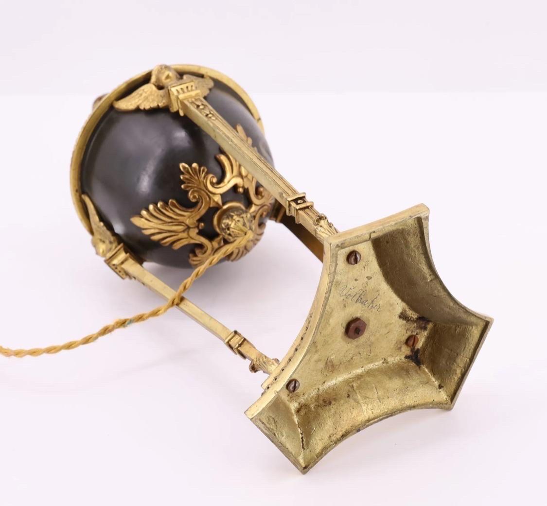 Lamp - Cassolette - Oil lamp - Empire style - Bronze - 19th France In Good Condition For Sale In Beuzevillette, FR