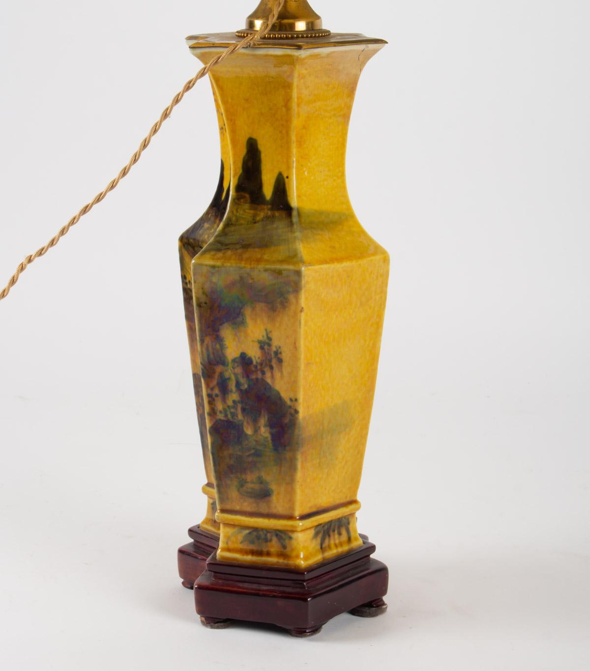 19th Century Lamp, China Porcelain, Asia, 19th or Early 20th Century