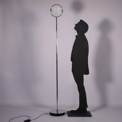 Lamp, Chromed Metal and Glass, Italy 1990s, Metis Lighting for Fontana